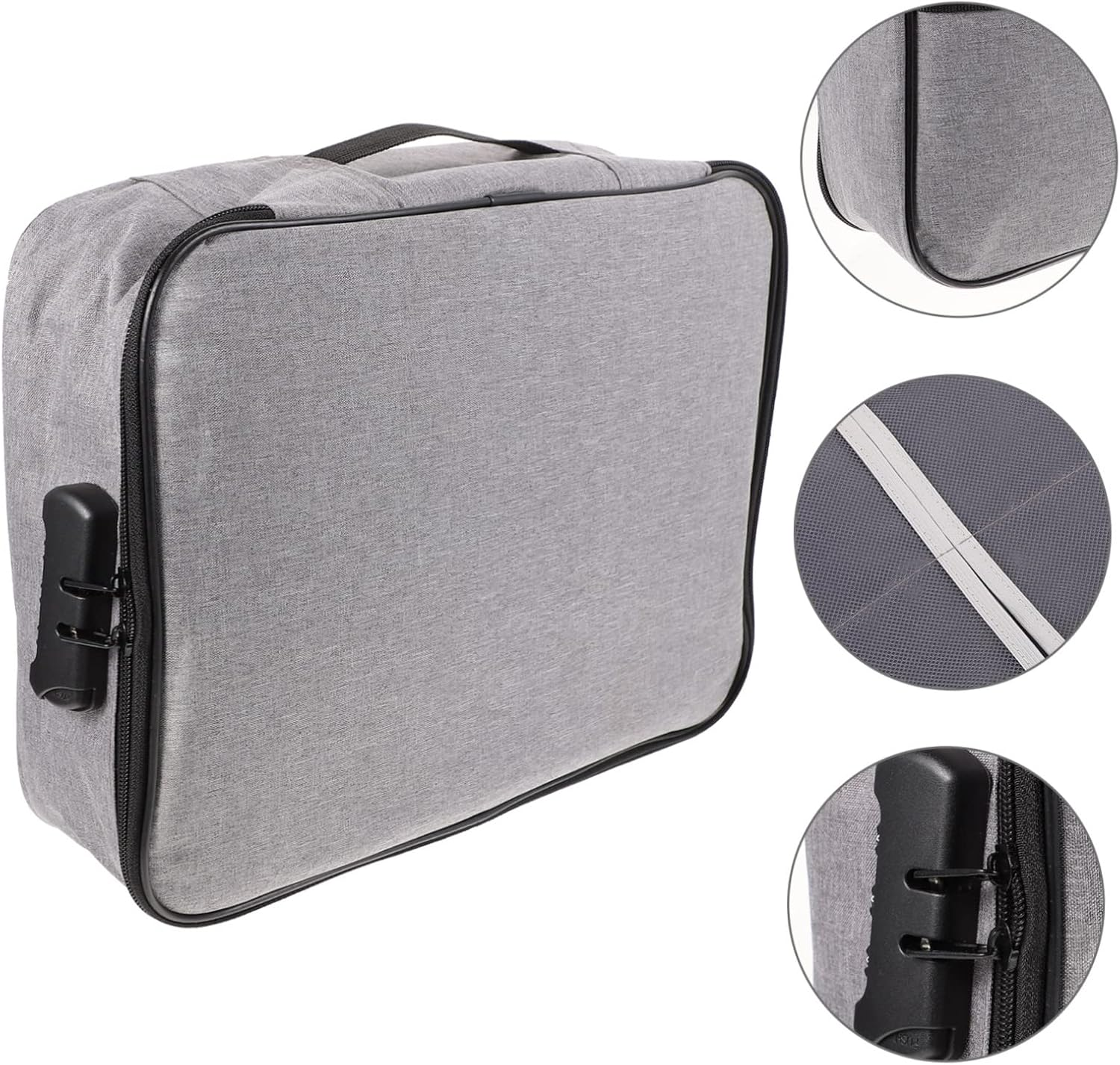 GLSTOY Multifunction File Storage Bag Portable Certificates Organizer Lock for Travel Documents Home Organization and Everyday Carry Large Capacity Material and Secure Storage Bag image number 1