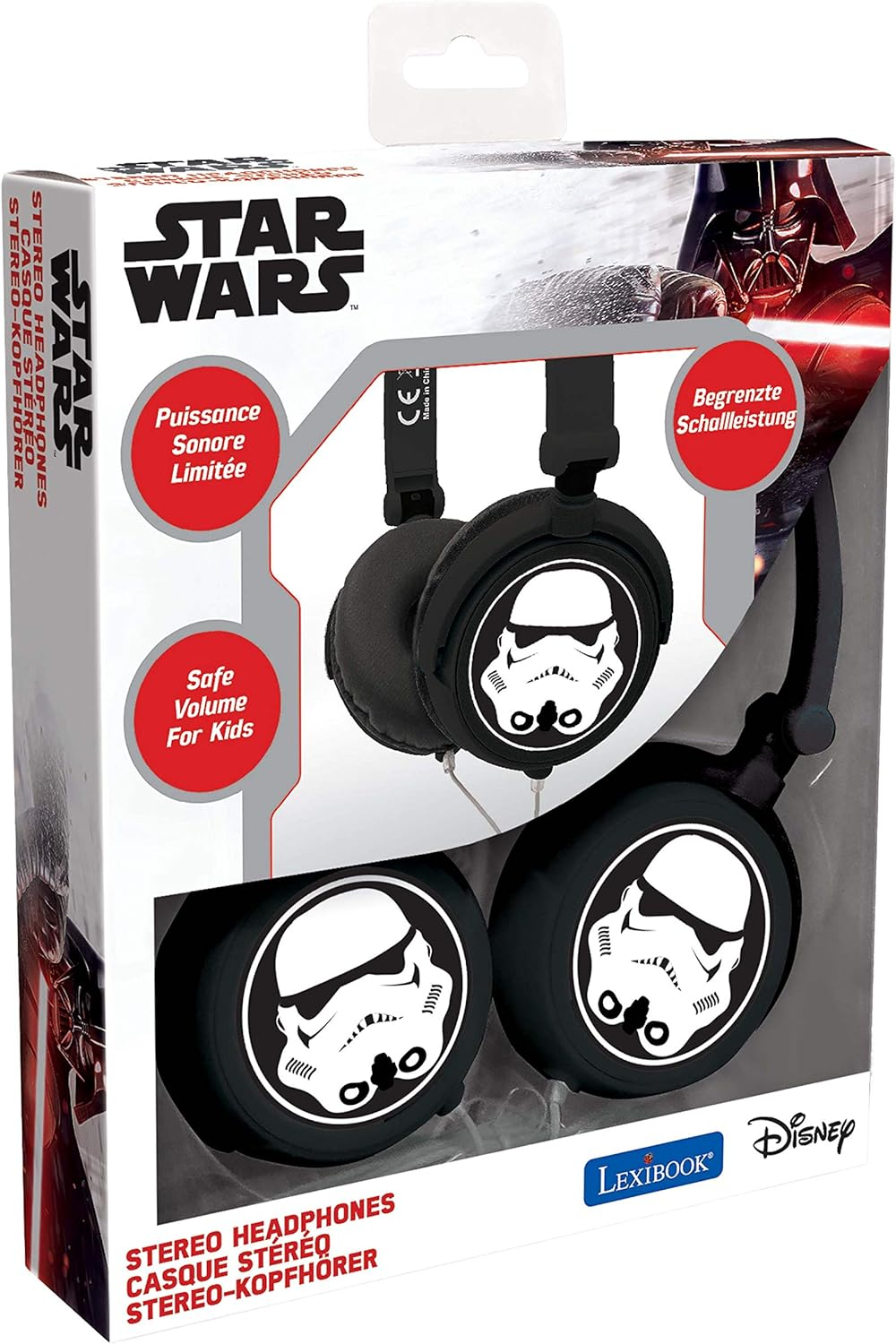 Lexibook Star Wars Rey Poe Finn BB-8 Stereo Headphone, Kids Safe Foldable and Adjustable, Black/White, HP015SW image number 4