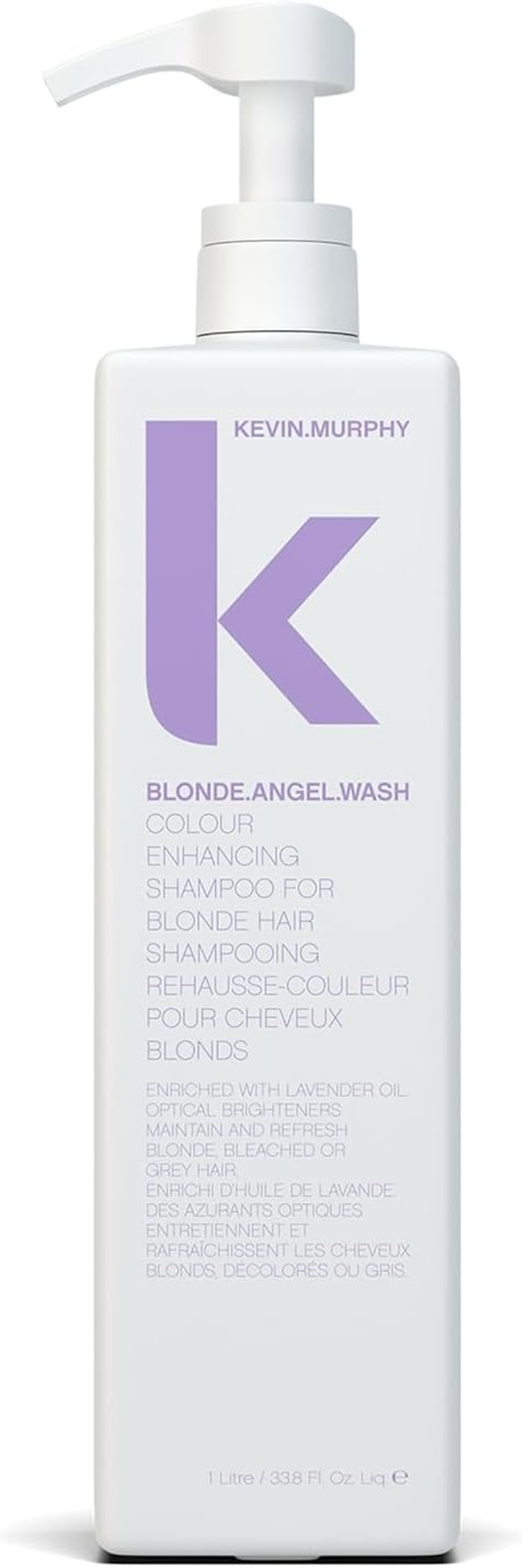 KEVIN.MURPHY BLONDE.ANGEL.WASH - Blonde Shampoo - Purple Shampoo for Blonde & Grey Hair - Colour Enhancement Hair Care - Colour Safe - Paraben & Sulphate Free - 1000 Ml / 33.8 Fl Oz image number 1