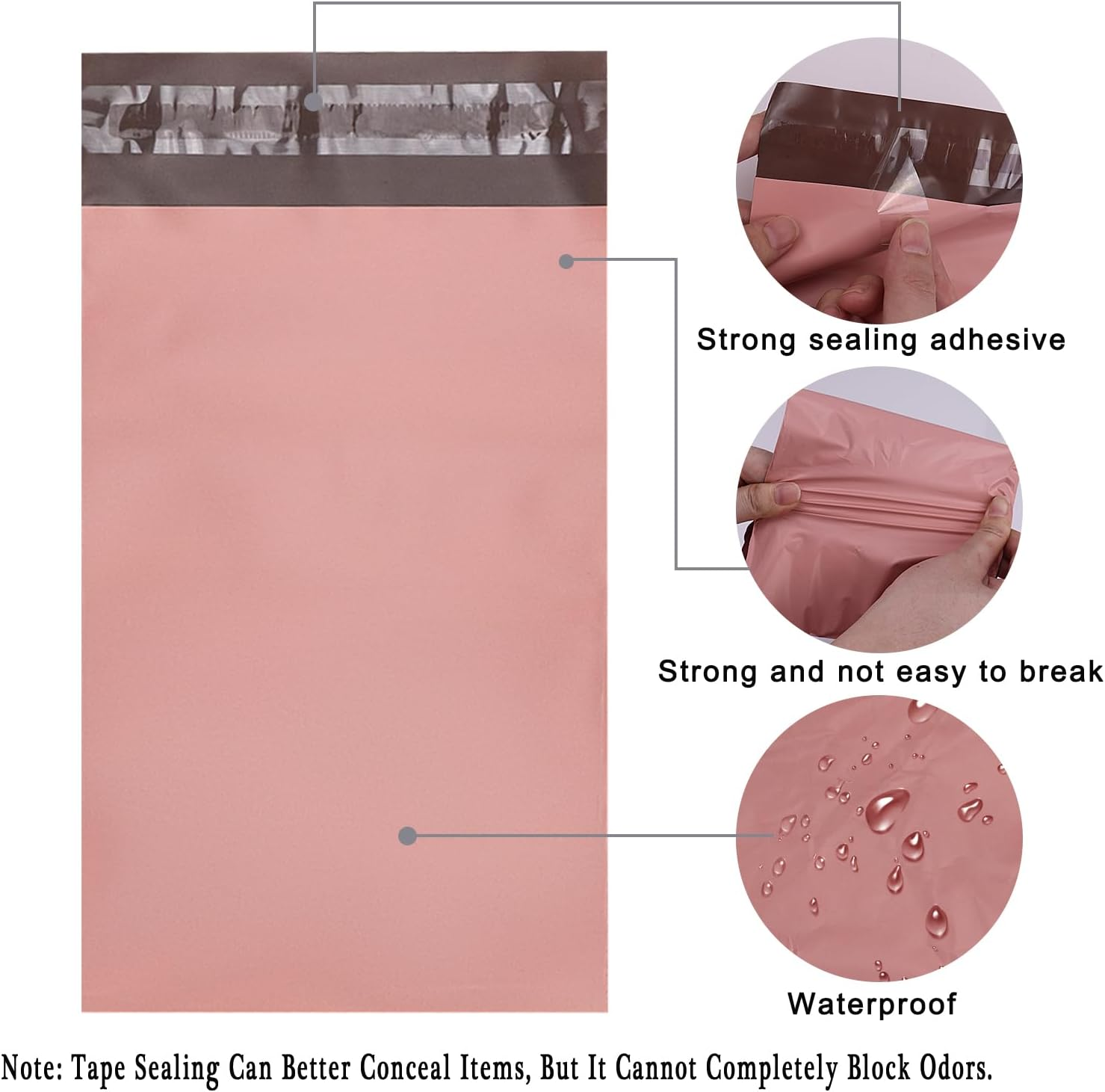 Women Sanitary Disposal Bags Pack of 100, Pink Opaque Feminine Pads Disposal Bags 6X10.6 Inch Period Trash Bags with Storage Bag image number 2