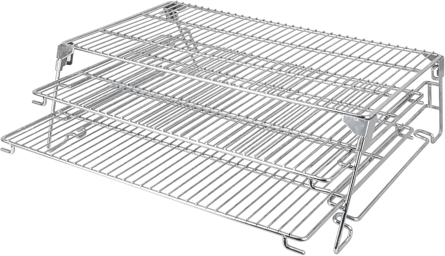 Jerky Racks for Traeger Pro 575 22 34 Pit Boss More Barrel Pellet Grill Smoker Parts 3 Tiered Folding Barbecue Grilling Rack Stainless Steel Cooling Seasoning Smoking Warming BBQ Accessories image number 4