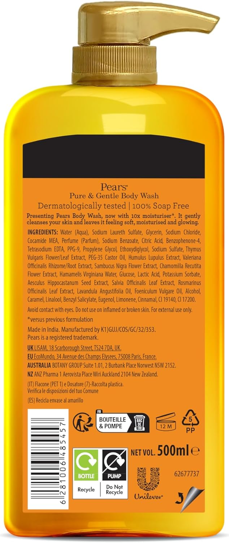 Pears Original Body Wash, 500Ml image number 3