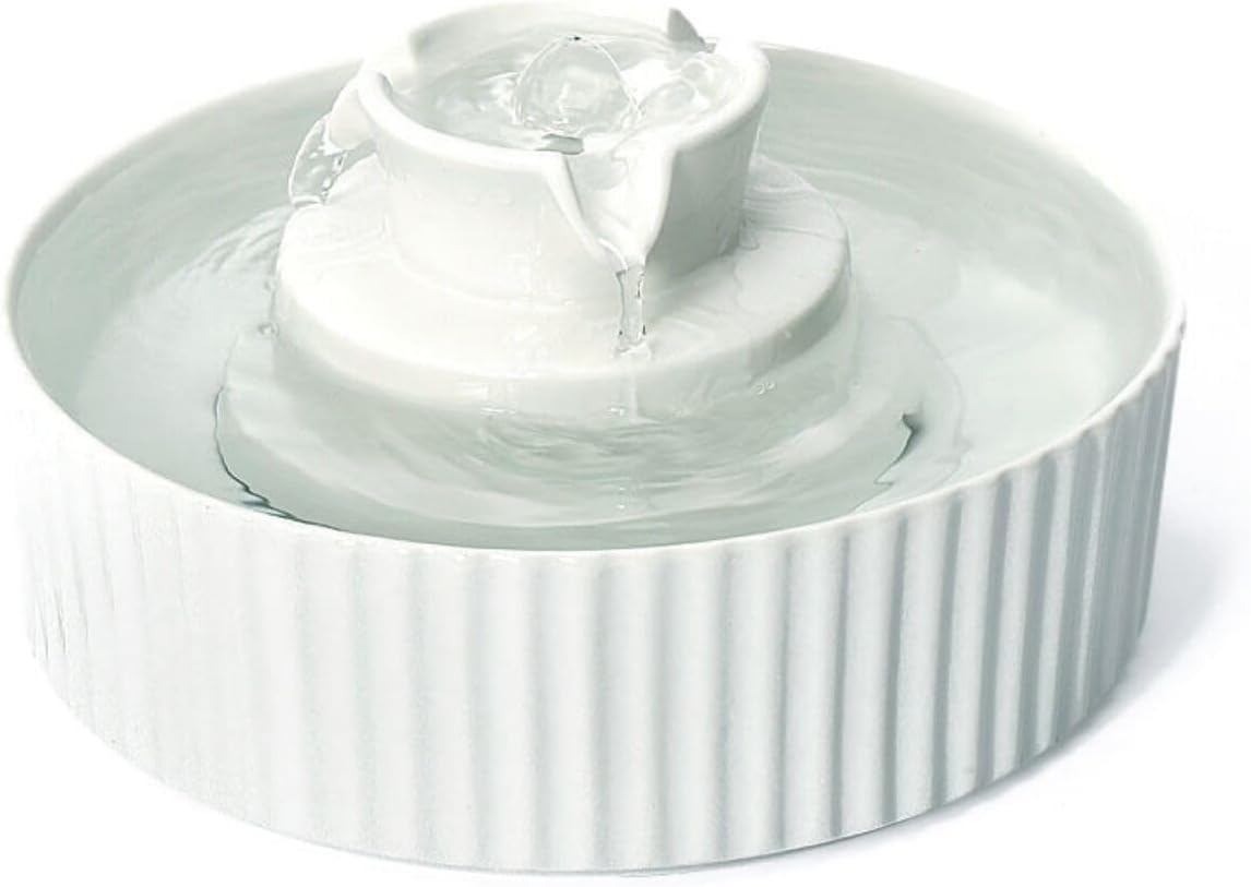 YES4PETS Porcelain Electric Pet Water Fountain Dog Cat Ceramic Water Feeder Bowl Dispenser image number 5