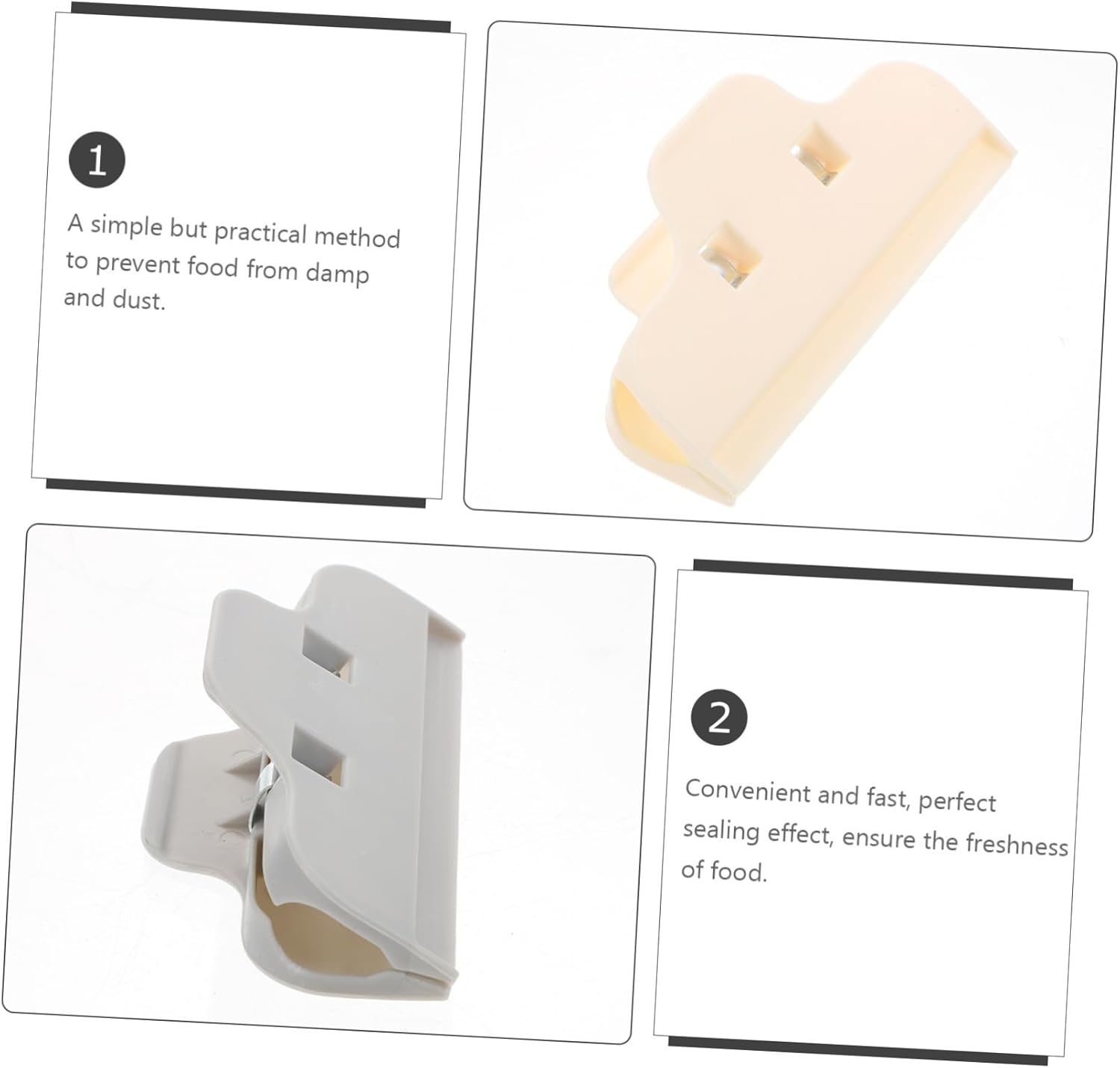 HAKIDZEL 10Pcs Plastic Sealing Tools Snack Bag Clips Food Storage Bag Clips Magnetic Food Kitchen Organisation image number 3