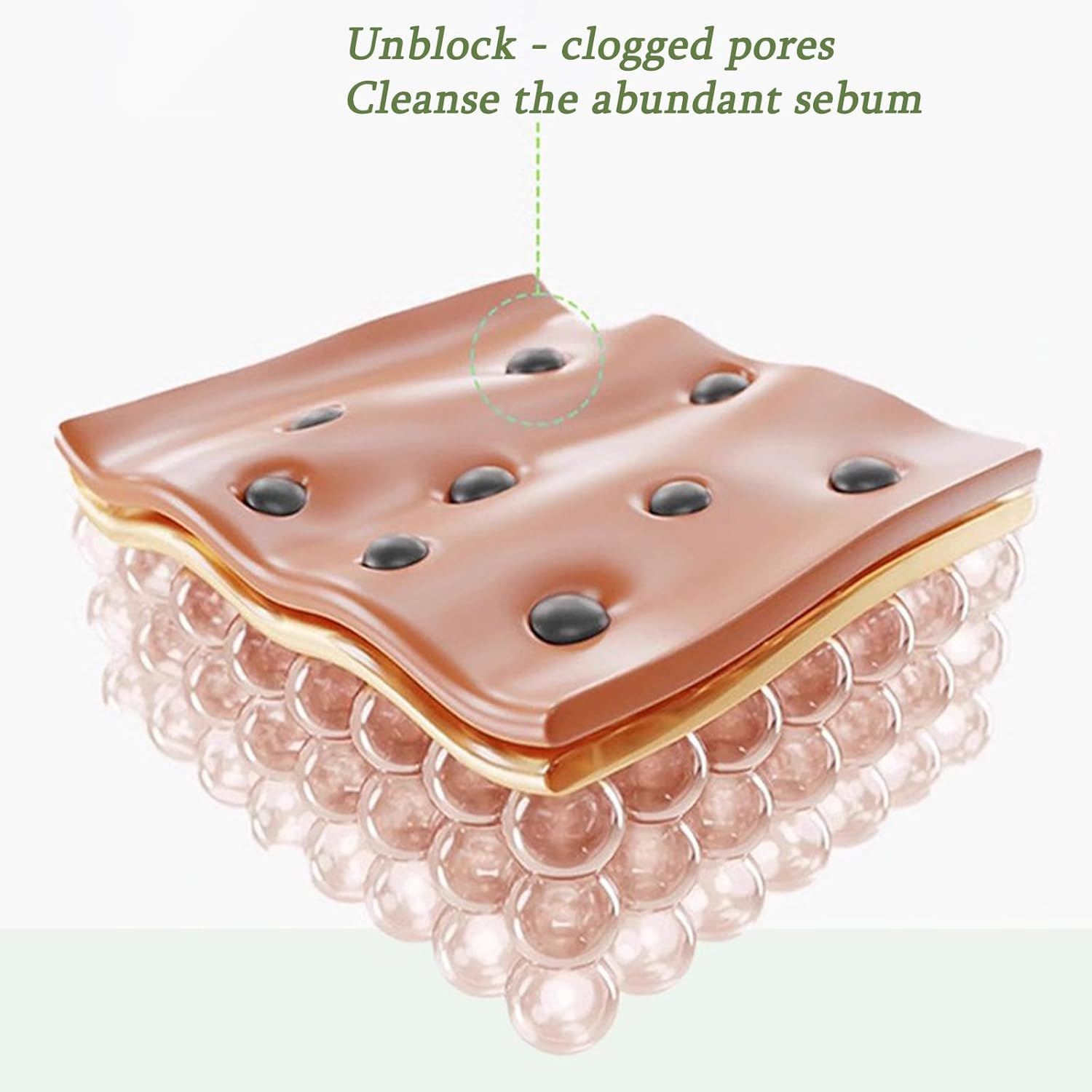 RIBHNXHI Blackhead Remover Tool Silicone Face Scraper for Deep Cleansing Skin Scrubber Facial Spatula Nose Blackhead Extractor Skin Care Beauty Tool for Men and Women Green image number 3