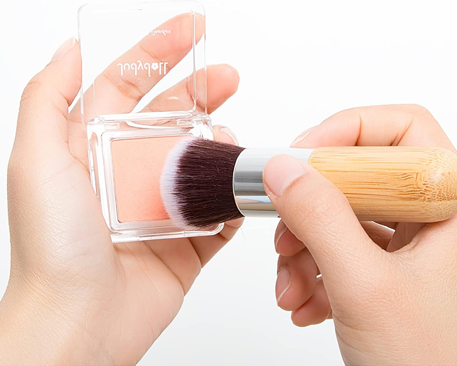 11 Pieces Make up Brushes, Make up Brush Set Bamboo Handle, Synthetic Cosmetics Brush Foundation Powder Blending Blush Concealers Eyeshadow Eyeliner Soft Makeup Brushes Kit with a Portable Bag image number 6