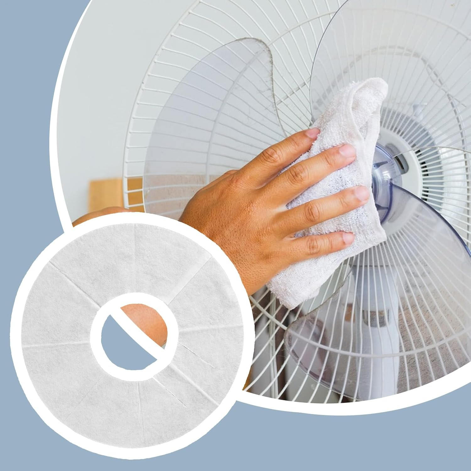 Summer Fan Dust Covers,Dustproof Fan Protection - Long-Lasting Filter with Electrostatic Adsorption Guard for Family Home Desktop Colleagues Friends image number 5