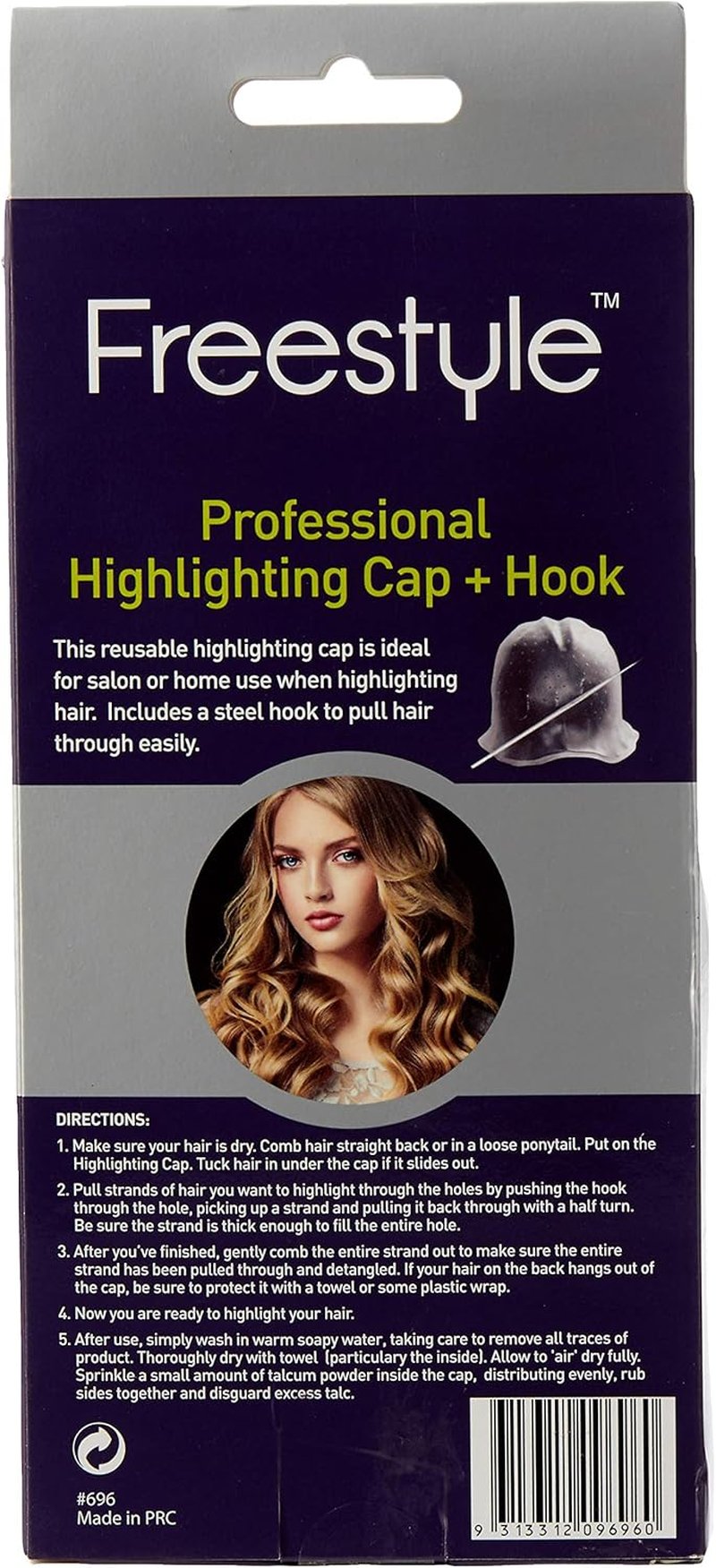 Freestyle Professional Highlighting Cap with Hook - Grey, Reusable, Paraben Free, 1 Count image number 1