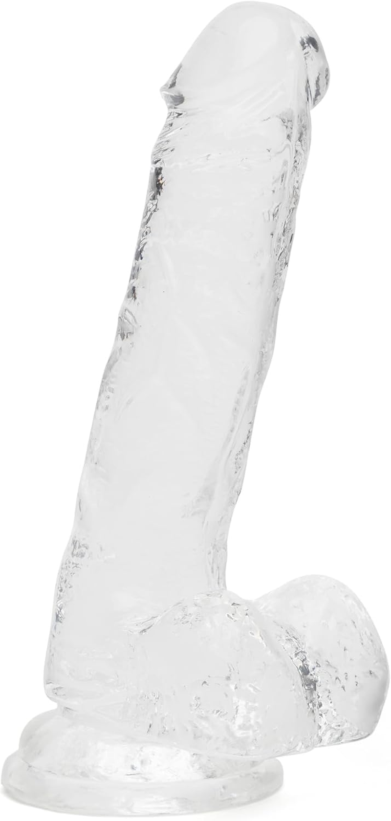 Lovehoney Realistic Dildo &ndash; 8 Inch Suction Cup &ndash; Firm G-Spot and Anal Dildo with Balls - Adult Sex Toy for Men, Women & Couples &ndash; Harness Compatible Strap on &ndash; Waterproof - Clear