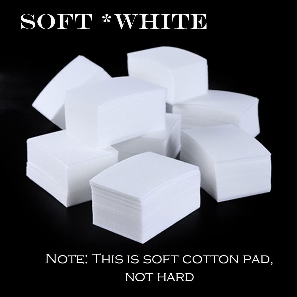 AKOAK 450 Pcs Manicure Removal Cleaning Tape Nonwoven Glue Cleaning Pad Nail Polish Cleaning Rags Pure Natural Cotton Fiber Eyelash Extension Accessories image number 6