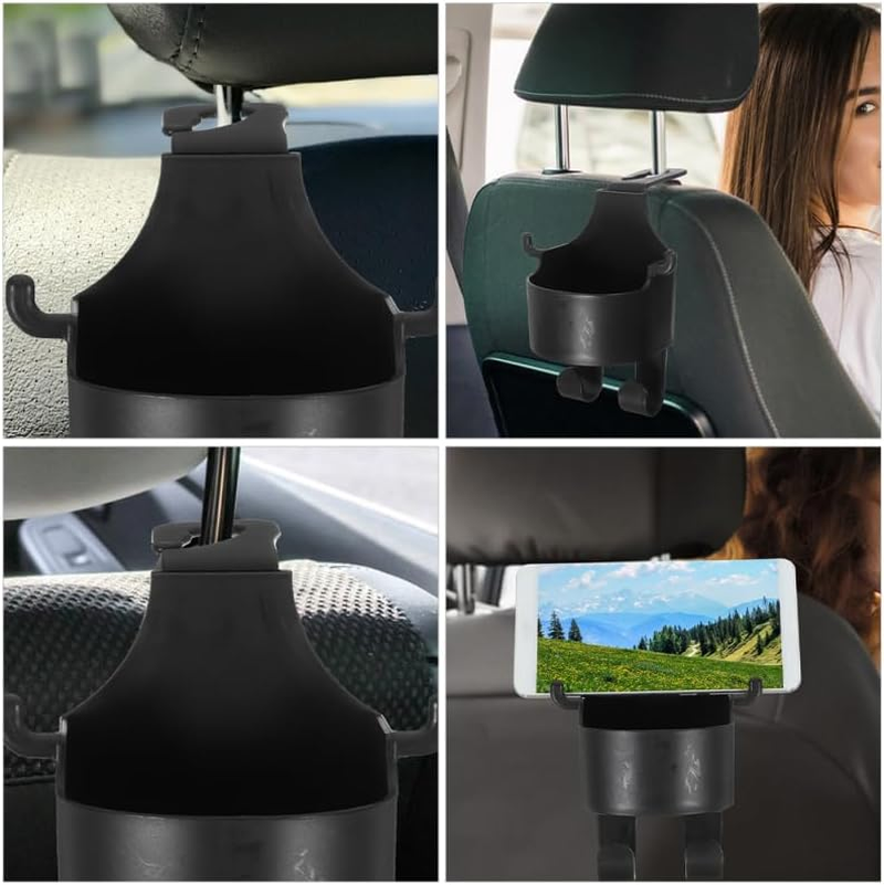 2Pcs Auto Headrest Cup Holder Back Seat Cup Holder Expander for Car Universal Fit Design Convenient Storage for Drinks Ideal for Travel and Family Use image number 6