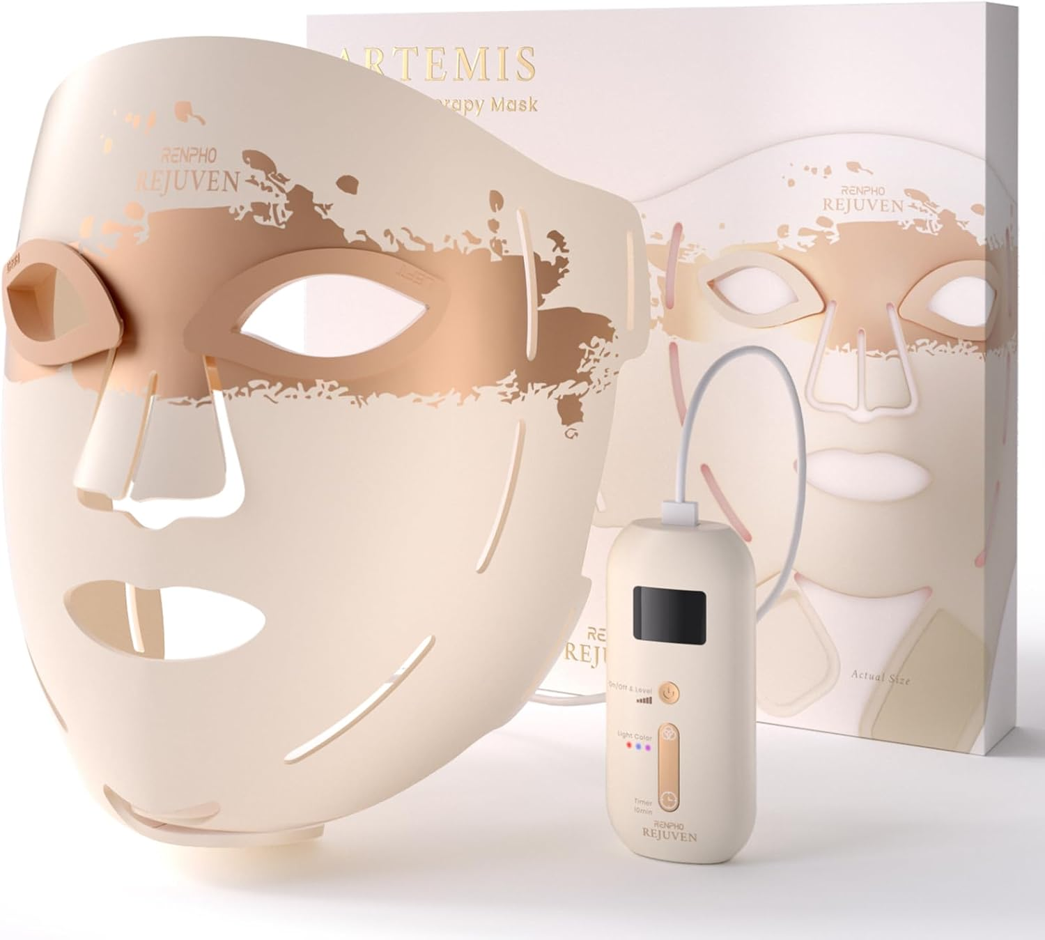 RENPHO Red Light Soft Mask, 630Nm/415Nm/850Nm Light Mask with 3 Wavelength Combinations, Lamp for Anytime image number 4