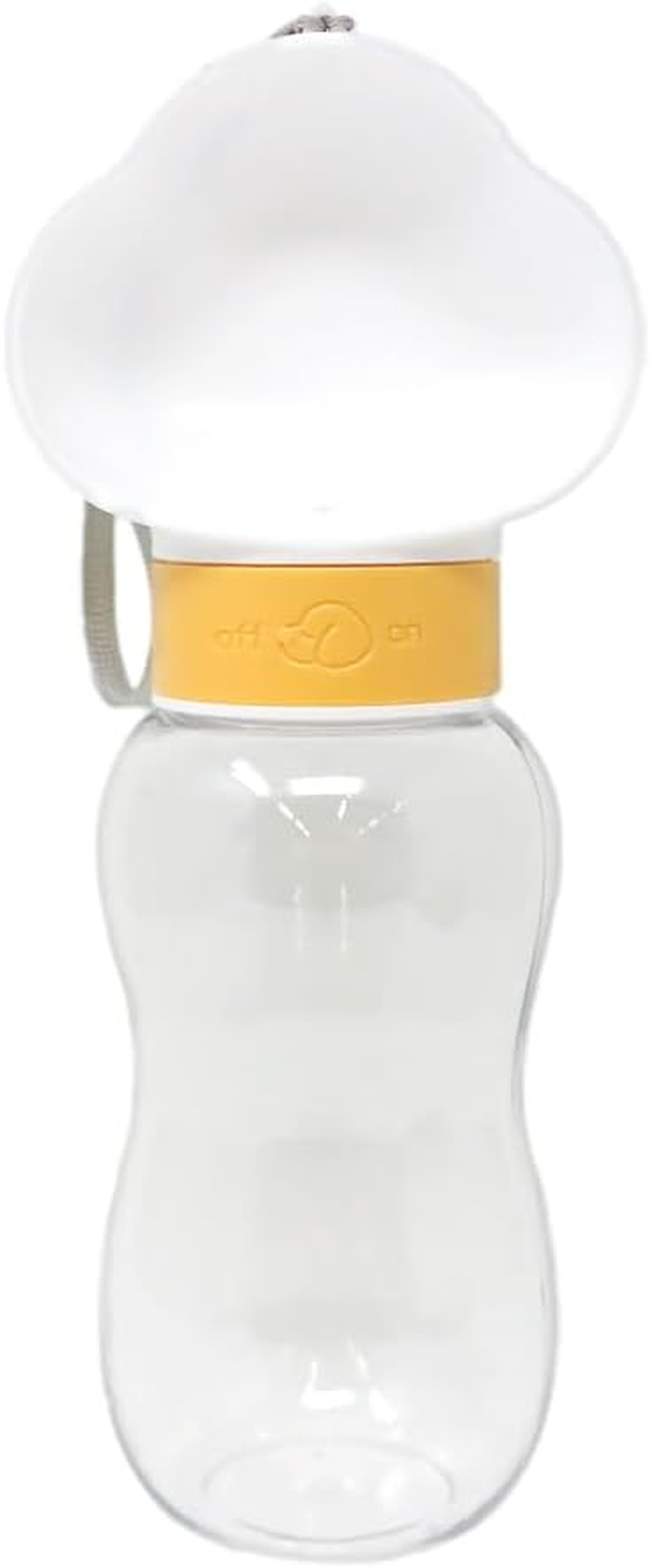 Milasic TN-PETWB-WH-600 Portable Water Bottle for Dogs, 20.3 Fl Oz (600 Ml), Locking Type, Large Capacity, Plastic Water Bottle with Tray, Leak Proof, Strap Included, for Walks, Travel image number 4