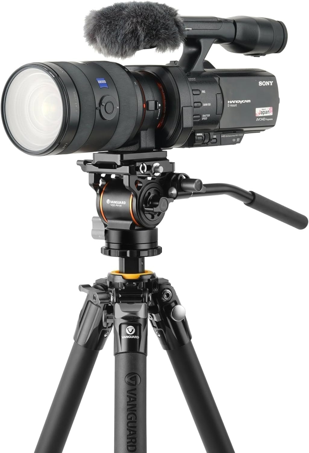 VANGUARD VEO 5 264AV14 Video Tripod Aluminium with VEO PV-14 Video Head Load 8 Kg