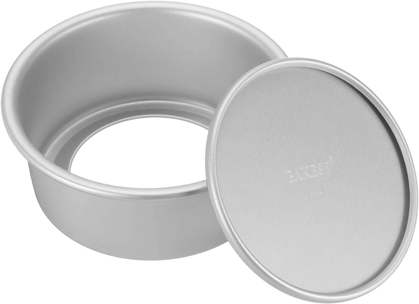 HARFINGTON round Cake Pan with Removable Loose Bottom 4" Small Cheesecake Pan Anodized Aluminum Nonstick Baking Pan for Wedding Birthdays Party Event
