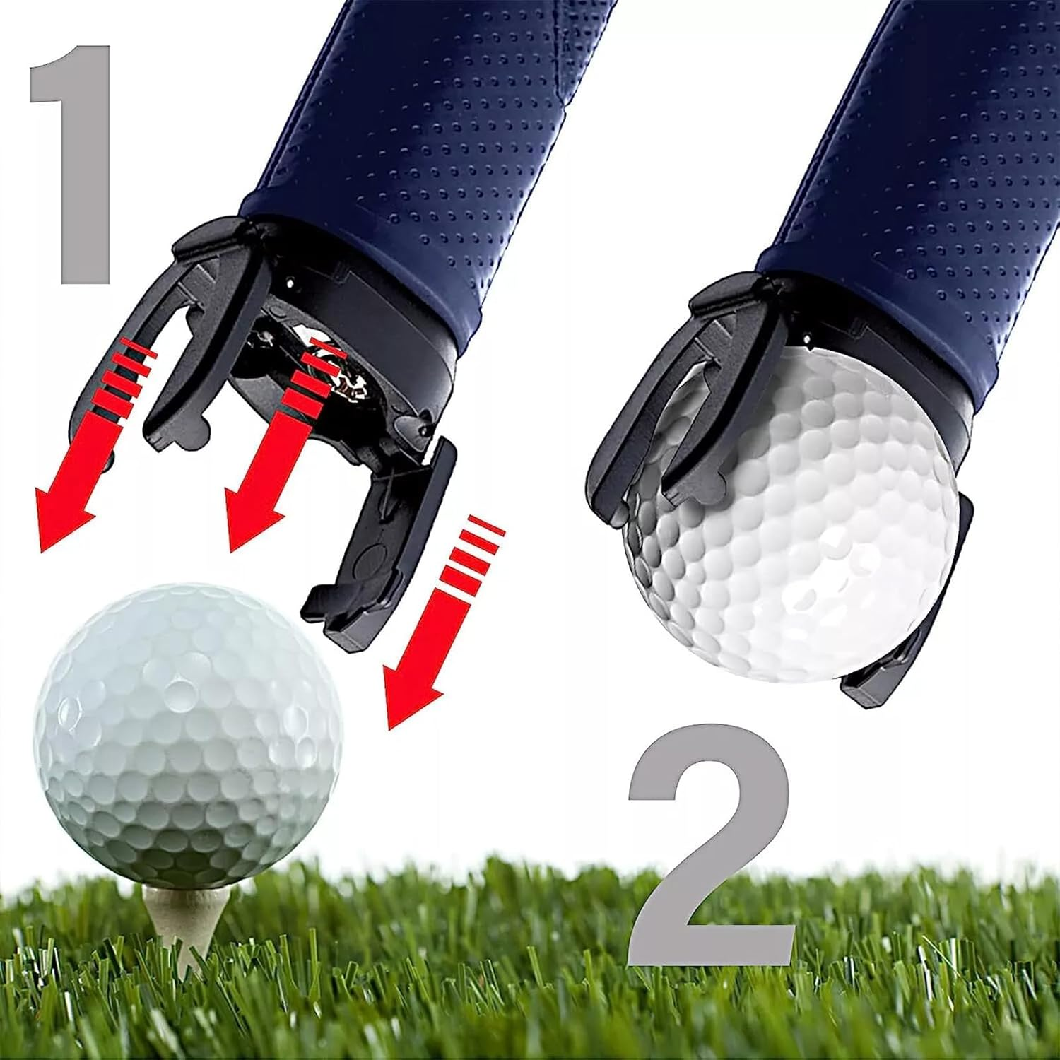 6 PCS Golf Ball Pick up Retriever Grabber Claw Sucker Tool,Mini Foldable Plastic Claw Grabber Sucker Golf Accessories,Foldable Ball Pick up Put on Putter Grip image number 4