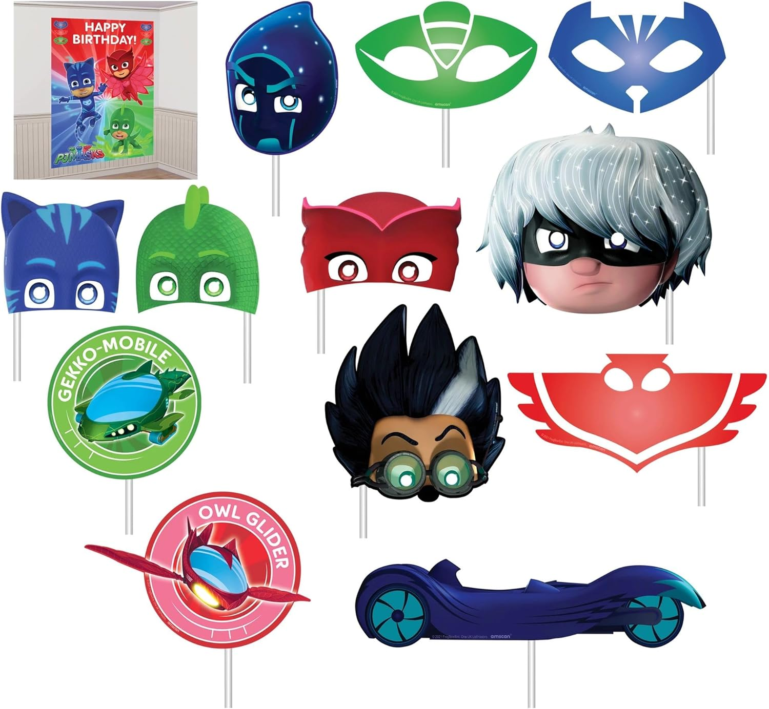 Amscan Peppa Pig Confetti Party Scene Setter with Photo Props image number 4