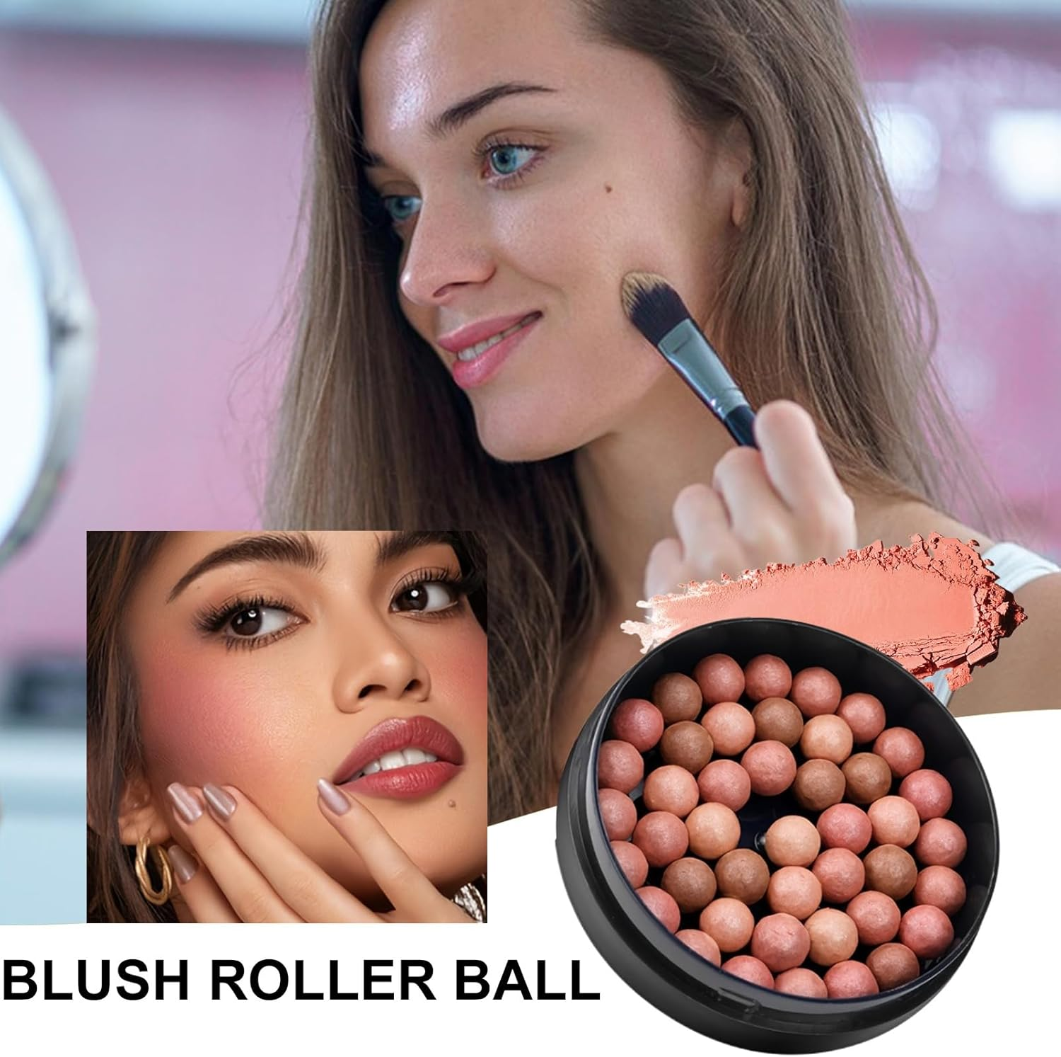 Cream Blush for Mature Skin | Lightweight Blush Pearls - Face Cosmetics Makeup for Cheek Sculpting Contouring Highlighting Mature Skin