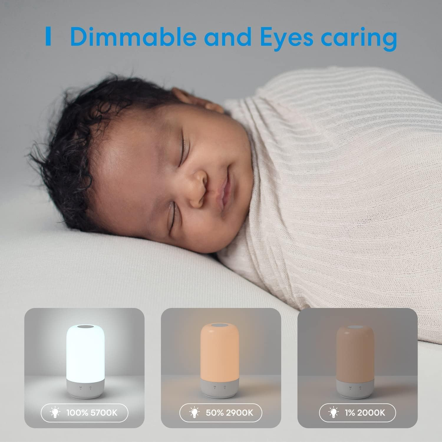 Meross Smart Wifi Table Lamp, Support Apple Homekit, Alexa and Google Assistant, LED Bedside Lamp with Tunable White and Multi-Color, Nightstand Lamp for Bedroom, Touch Control, Voice Control image number 6