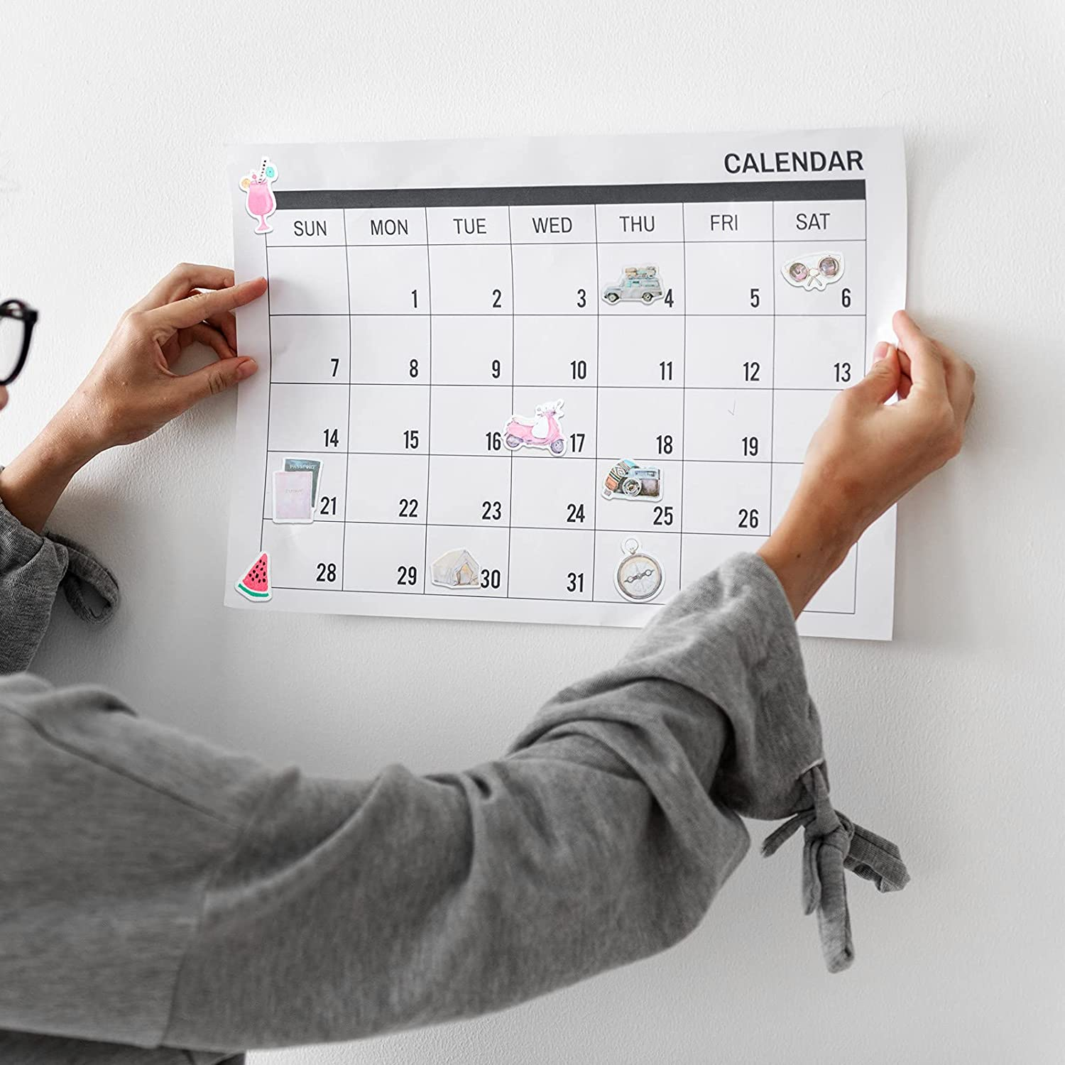 Outus 640 Pieces Watercolor Various Theme Stickers Pretty Scrapbook Stickers Including Four Seasons Forest Flower Animal the Sea for DIY Scrapbook Planners Calendars Travel Case Laptop (Warm Style) image number 1