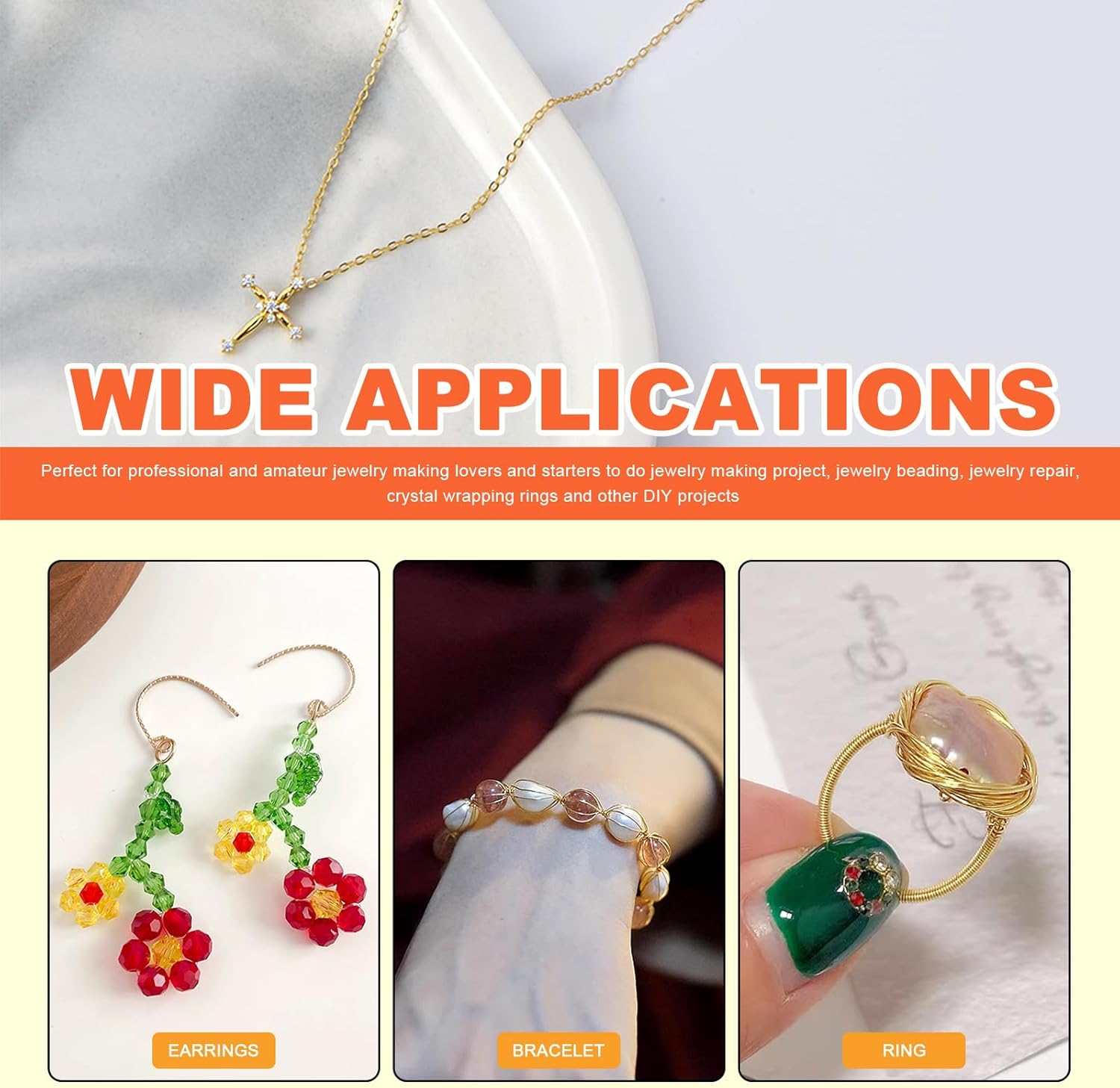 Tanstic 958Pcs Jewelry Making Supplies Kit, Jewelry Making Kit with Jewelry Making Tools, Jewelry Pliers, Wires, Jump Rings Findings and Storage Bag for Jewelry Repair and Beading image number 1