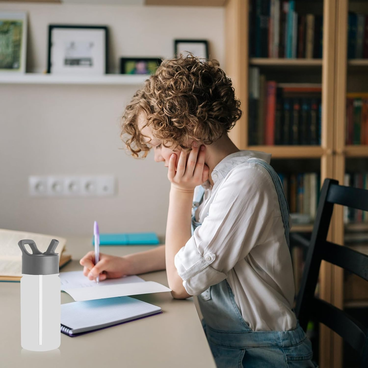 6Pcs Straw Replacement for Simple Modern Kids, Water Bottle Sucker Accessories for Simple Modern Kids Water Bottle Stainless Steel Reusable Tumbler for Toddlers 14Oz, with 1 Brush image number 6