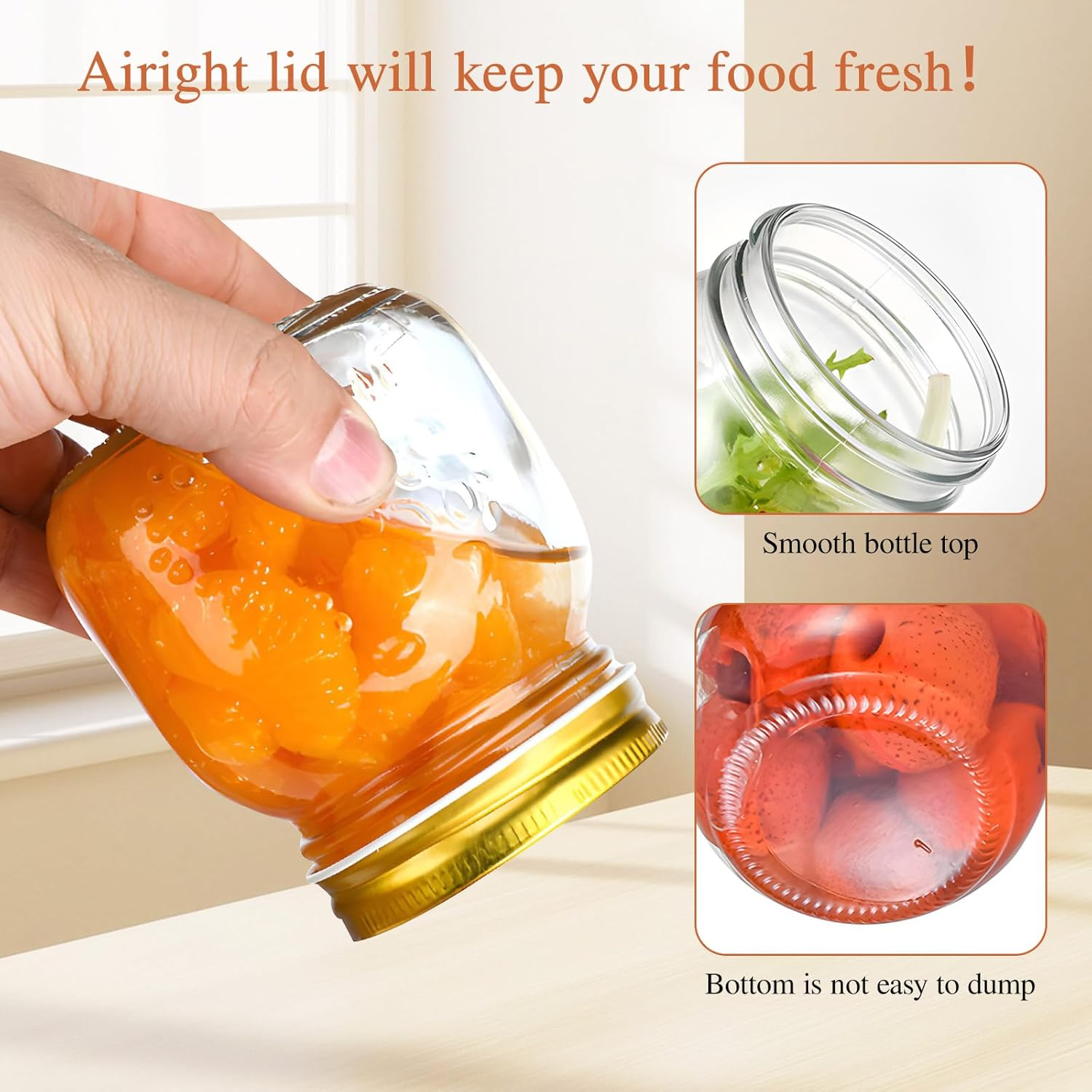 Fayrvind 12 Pack 150Ml Small Mason Jars with Airtight Lid, Mini Glass Canning Jar for Pickling Fermenting Sauce, Spices, Storing Honey Yogurt Jelly Jams Oats Preserve Jar, 12 Label Pen Included