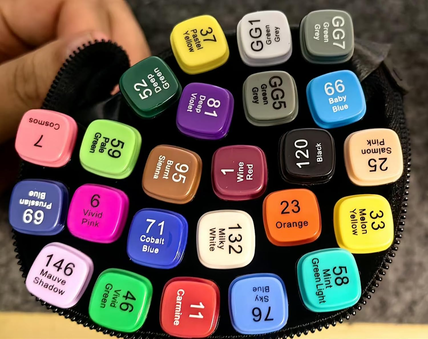 Alcohol Based Markers 24 Colors - Chisel & Fine Dual Tip Markers Set for Adults Kids,Permanent Markers Pens Coloring Alcohol Markers image number 4