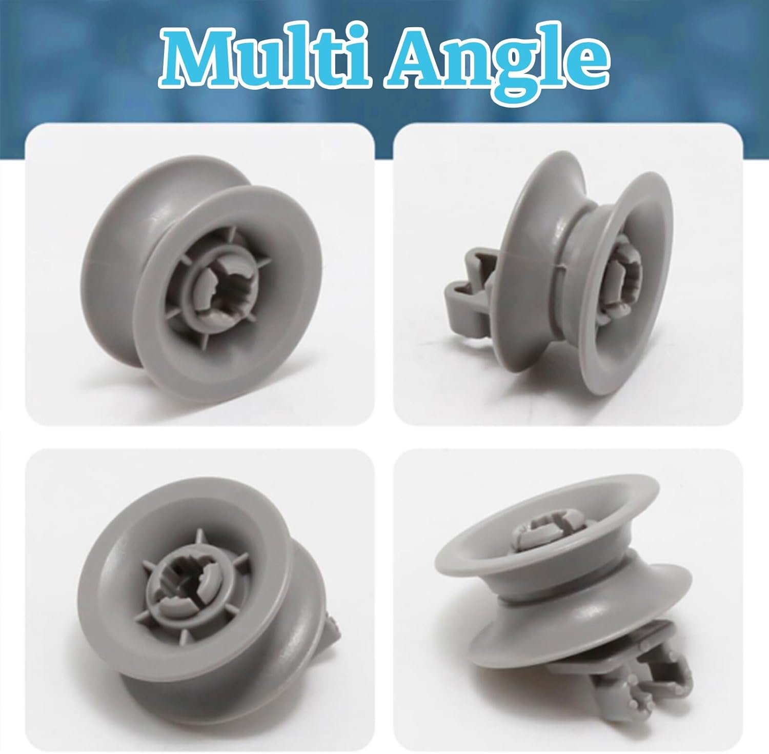 Lyvixora 4PCS Dishwasher Roller and Basket Wheels Replacement - Upper Rack Dishwasher Parts Accessories, Durable Nylon Wheel Assembly for Bosch Dishwashers (Smooth Gliding & Quiet Operation)​ image number 4