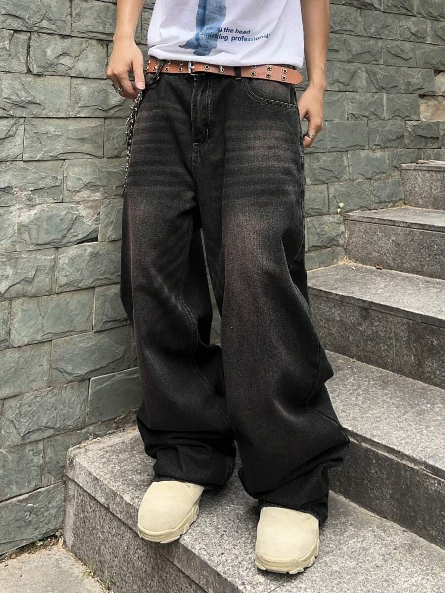 Boy Skinny Jeans Fit Ripped Destroyed Distressed Stretch Slim Jeans Pants image number 4