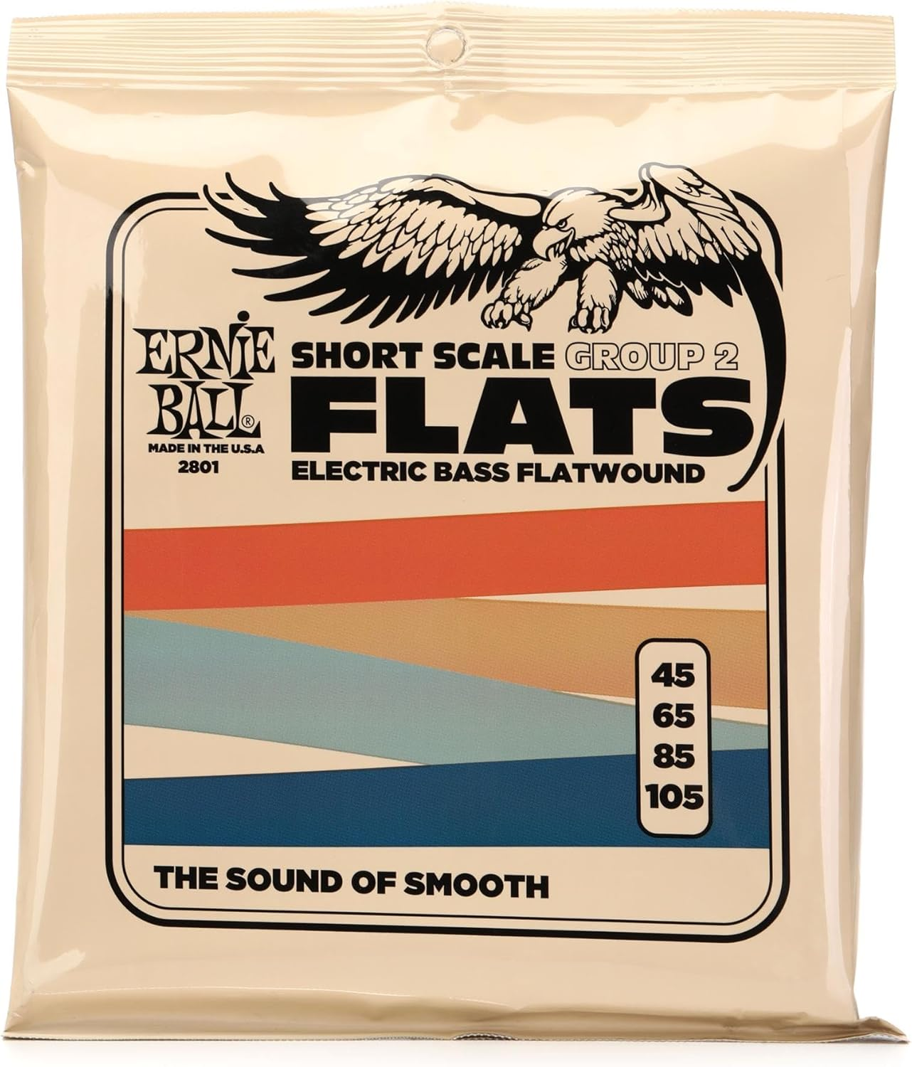 Ernie Ball Short Scale Flatwound Group 2 Electric Bass Strings - 45-105 Gauge