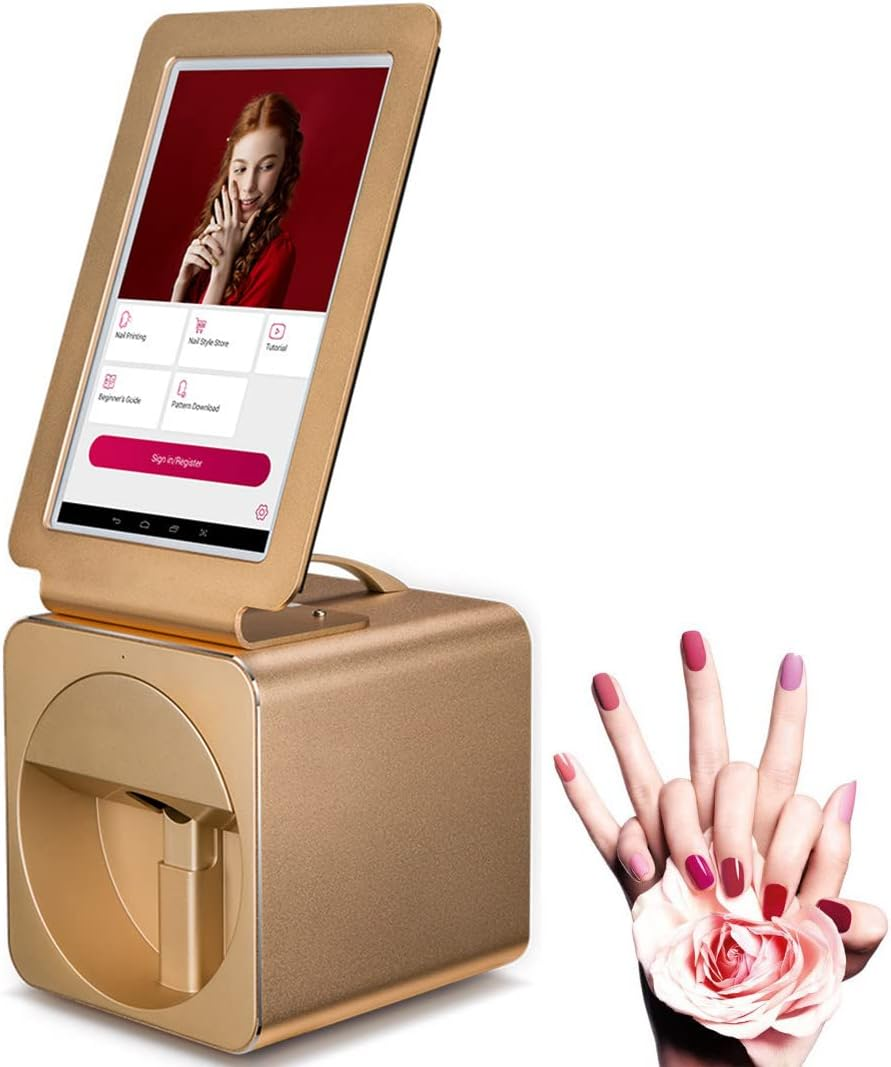 3D Smart Nail Printer Nail Printing Robot Desktop Nail Printer Digital Mobile Nail Art Stamping Printer with 10.1 Touch Screen 3D Nail Printer Machine Support Wifi/Diy, Beauty & Personal Care image number 6