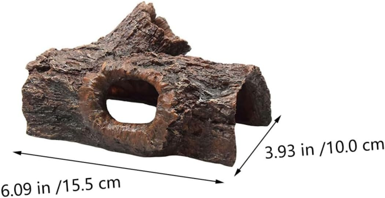 GANAZONO Bark Shape Resin Aquarium Decoration Natural Fish Tank Ornament for Reptile Box Easy Care Safe for Pets Vivid Underwater Scene Enhancer for Aquariums and Tanks image number 1