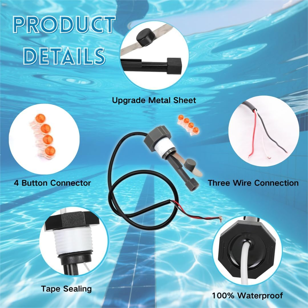 ROHOPE 520736 Flow Switch for Pentair Intellichlor IC40/IC60/IC20/IC15 Swimming Pool Salt Chlorinator Cells, 3-Wire Sensor with Quick Connect, Compatible with 2018+ Models image number 4