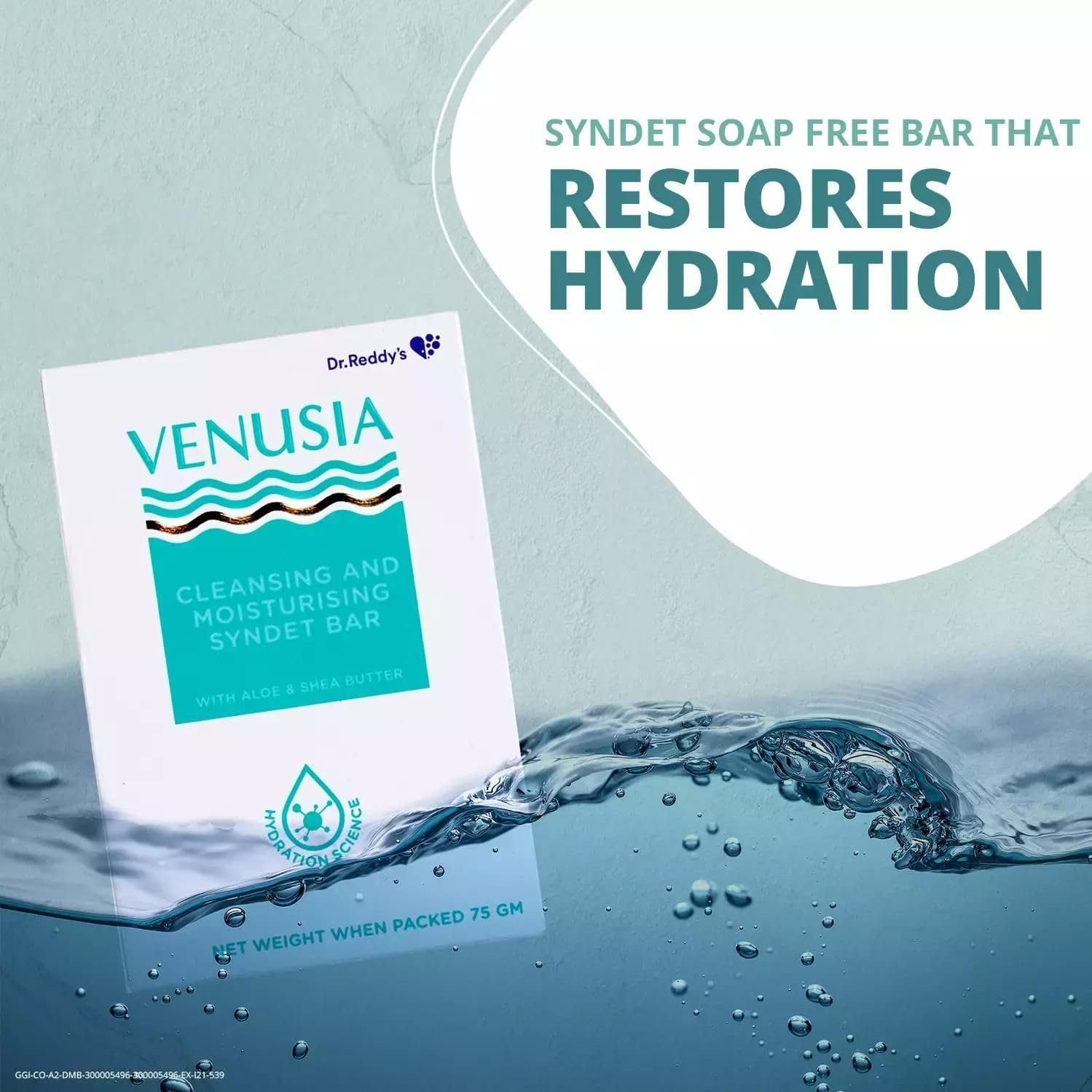 Dr. Reddy Venusia Moisturizing Bathing Bar, Syndet Bar, with Shea and Aloe Butter, Hydrated and Supple Skin, Ph Balanced image number 5