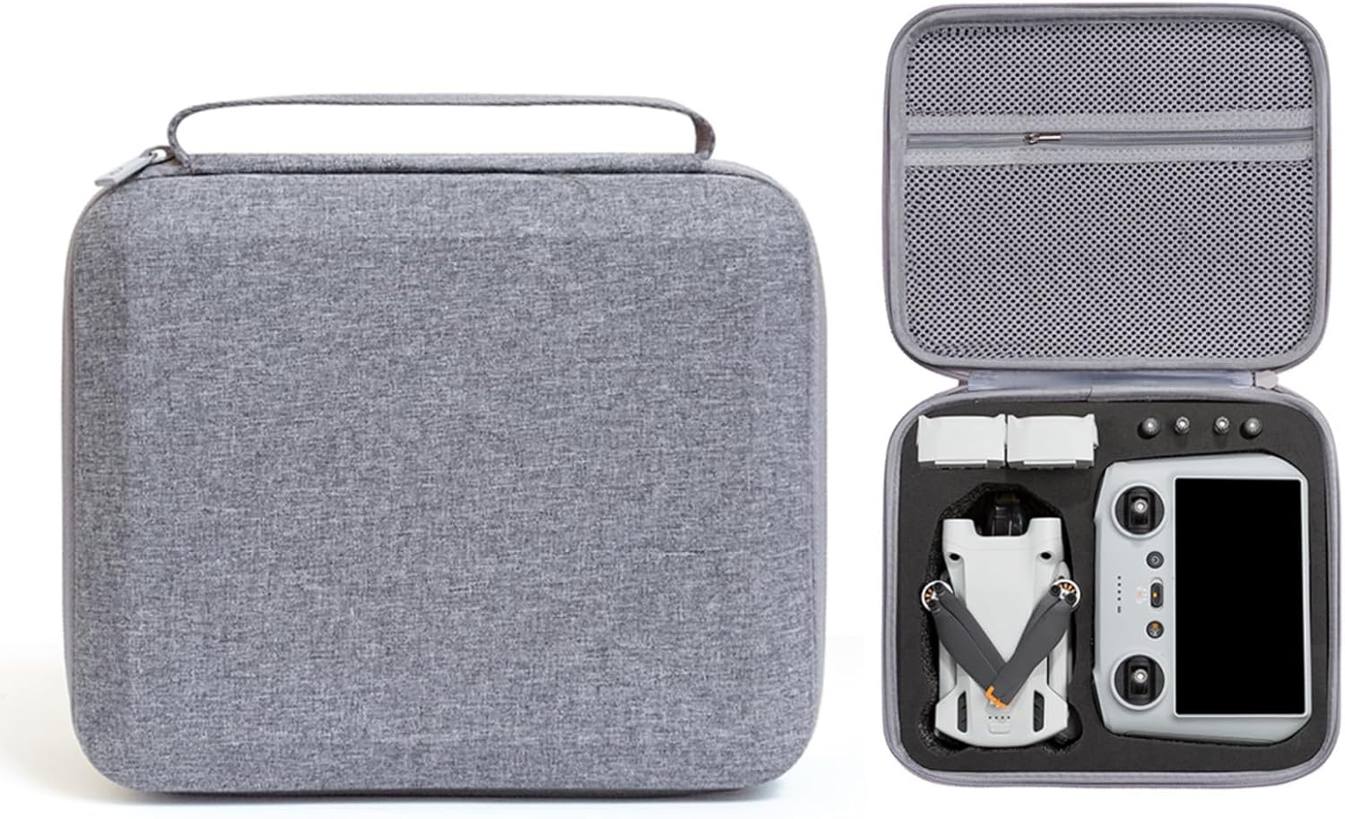 XBERSTAR Carrying Case for DJI Mini 3 Pro Case Storage Bag Portable Travel Bag for DJI Mini 3 Drone Accessories, Grey, Carrying Case image number 6