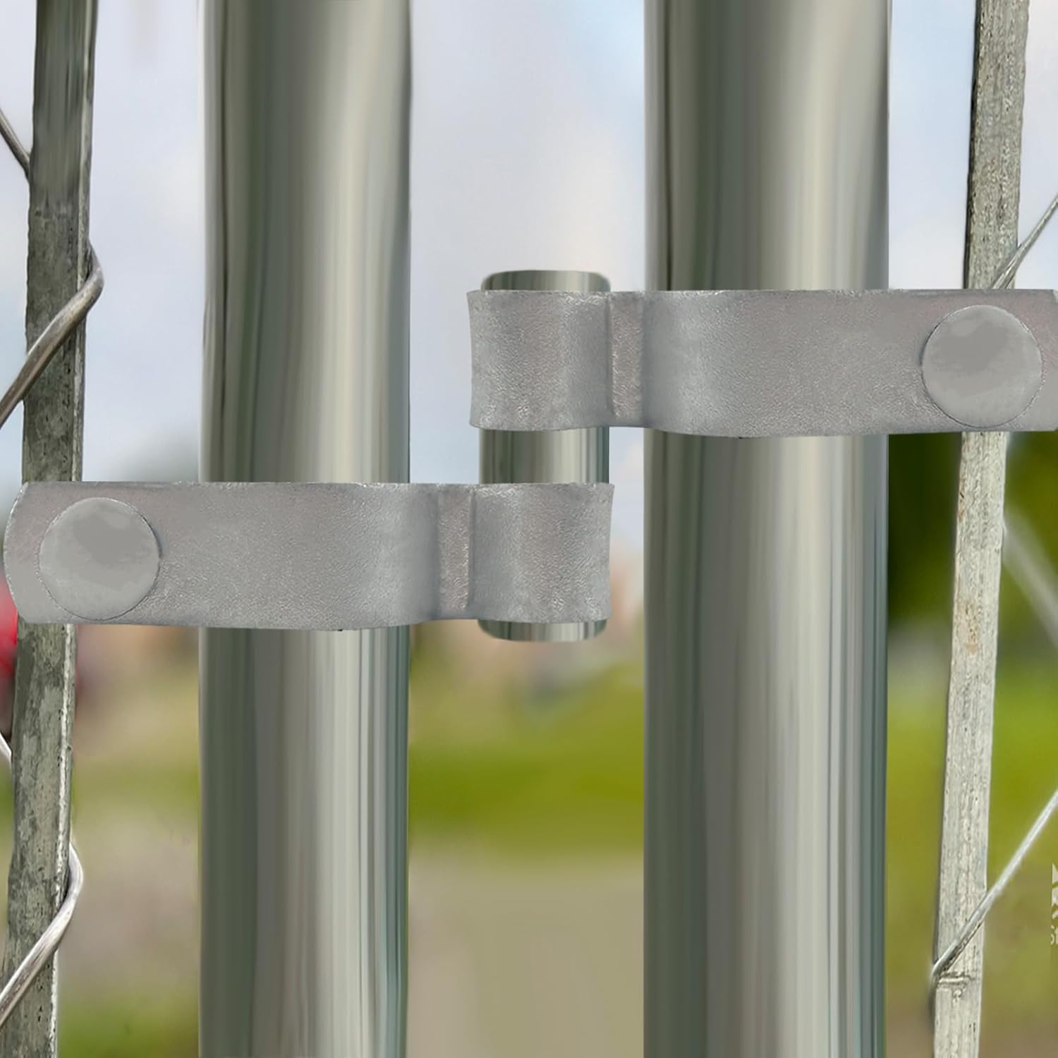 6Set Chain Link Fence Frame Gate Post Hinge, 1-5/8&rsquo;&rsquo;Chain Link Gate, Chains Links Fence Parts, Galvanized Gate Hardware, Chains Links Fences Tools (1-5/8 Inch) image number 4