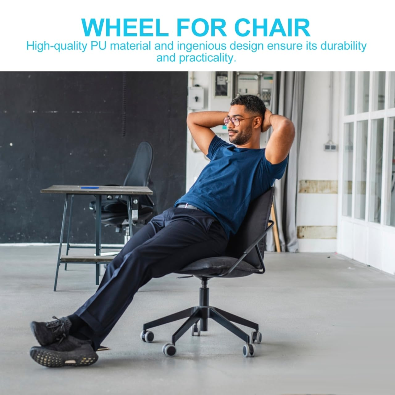 Cabilock Caster Wheels for Chair 5Pcs Replacement Caster Wheels -Directional for Office Easy Installation for Heavy Furniture image number 3