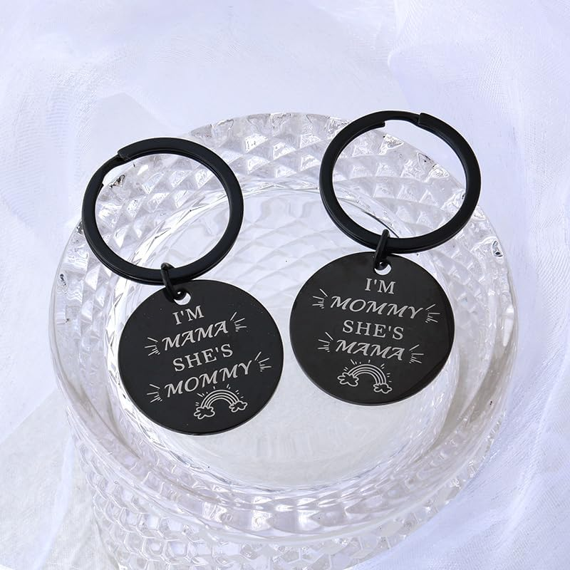 Lesbian Mothers Day Gifts for Mommy Mama Matching Gift Women Lgbt Lgbtq Couple Anniversary Mothers Day Presents for Mom Mother Hers and Hers Gifts for Lesbian Moms Matching Couple Keychains 2 Pcs