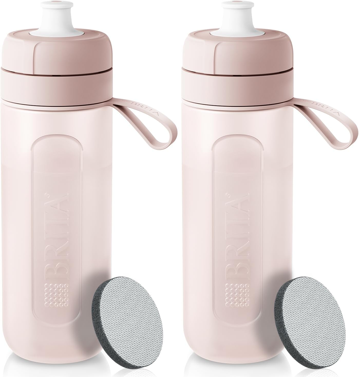 Brita Water Filter Bottle Water Bottle PFOS/PFOA Removal Tested Active Mauve Rose 600Ml with 1 Cartridge