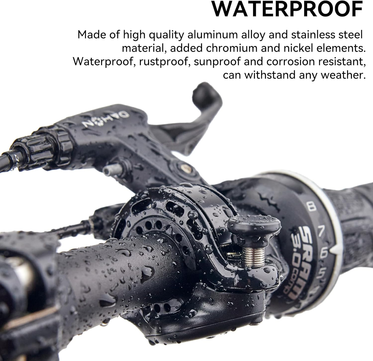 Bicycle Bell for Airtag, Airtag Hidden in the Bell, Waterproof, Incl. Screws & Tools, for Bike MTB Mountain Bike, Fits 22-31.8 Mm Handlebars image number 4