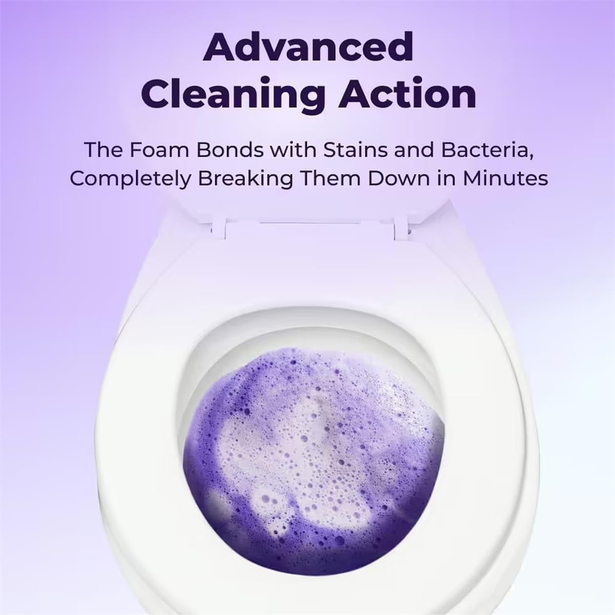Fizzclean Toilet Cleaner, Fizzclean Toilet Cleaning Foam, Insta-Action Foam for Sparkling Clean Toilet, Touch Free Foaming Toilet Cleaning Foaming Powder (1) image number 4