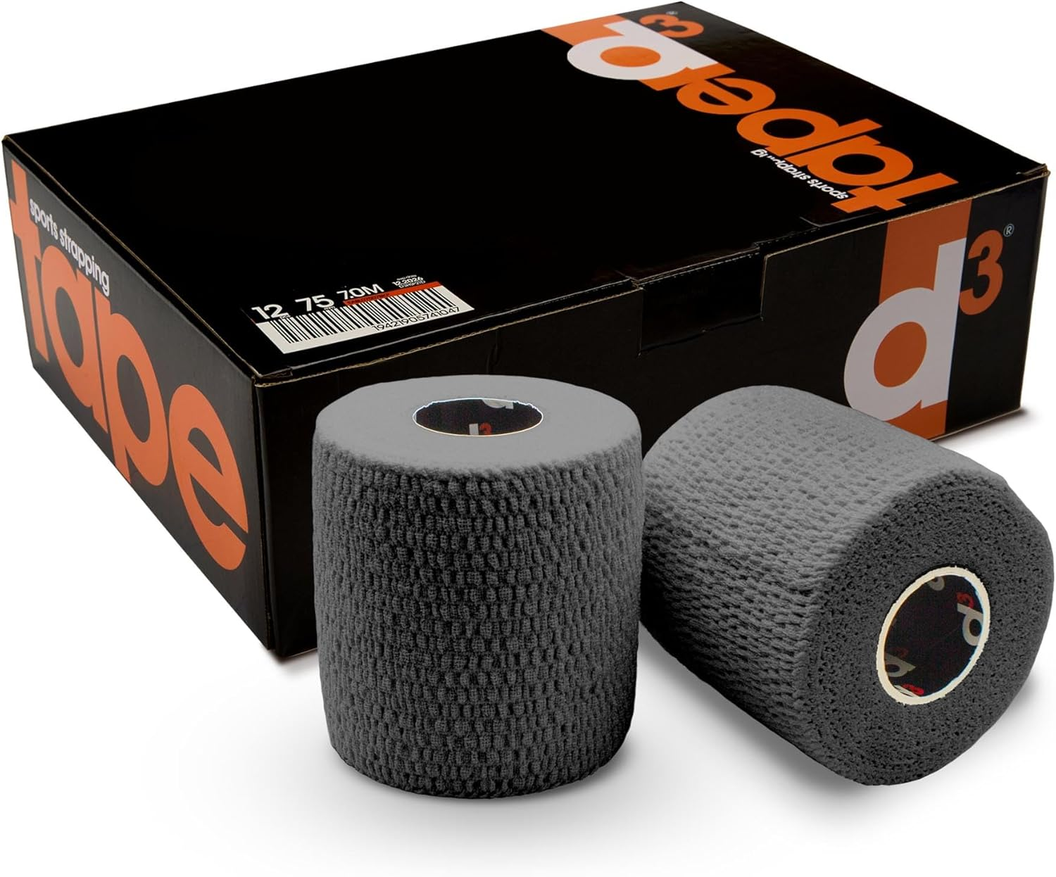 D3 Light Rip EAB Elastic Adhesive Bandage White 75Mm X 7M (3 Rolls) Hand-Tearable Thigh, Knee, Shoulder & Elbow Rugby Lineout Lifting Tape & Joint Injury Medical Strapping