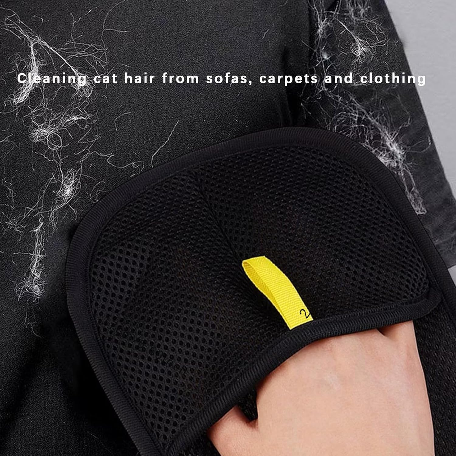 Onlvmyur 4 X Pet Hair Remover Glove Efficient Cat Hair Remover Glove Black Pet Hair Removal Gentle Grooming Glove for Dogs and Cats image number 6
