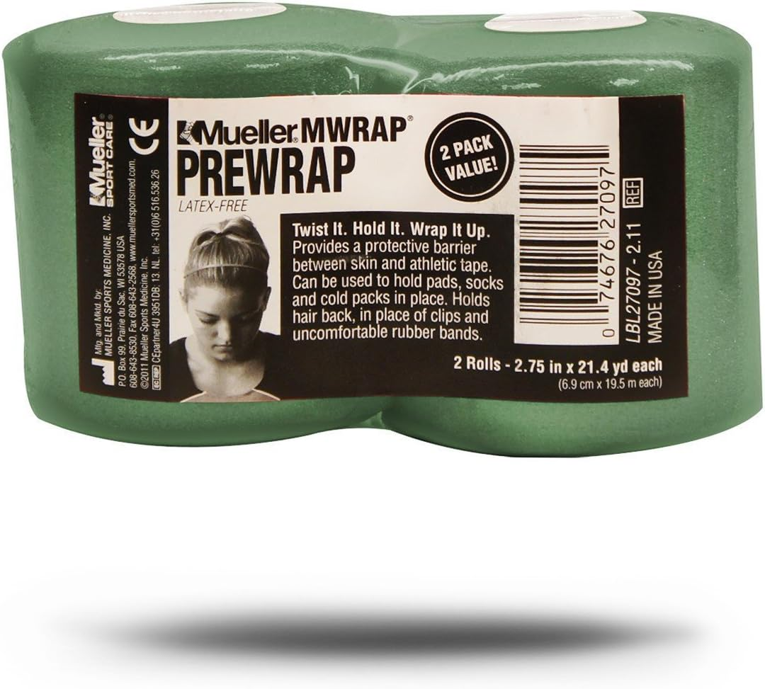 Mueller Mwrap Latex-Free Prewrap, 2.75" X 21.4 Yd Roll, Pink, 2 Pack