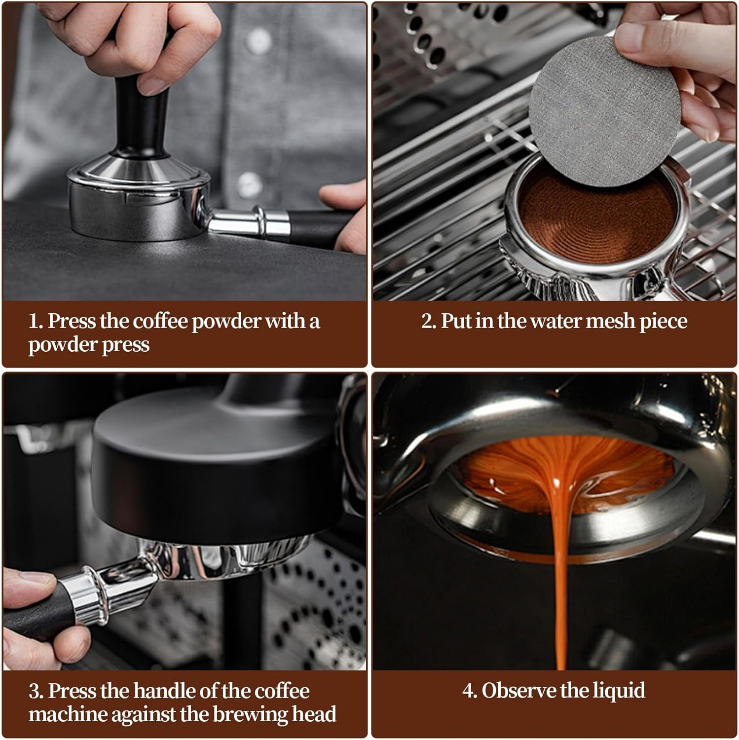 51Mm Bottomless Portafilter with 3 Ears Fit for Delonghis EC680, EC685 & EC885 Espresso Machine,Stainless Steel, with Dosing Funnel,Screen, & IMS Precision Basket (Black ABS Handle) image number 5