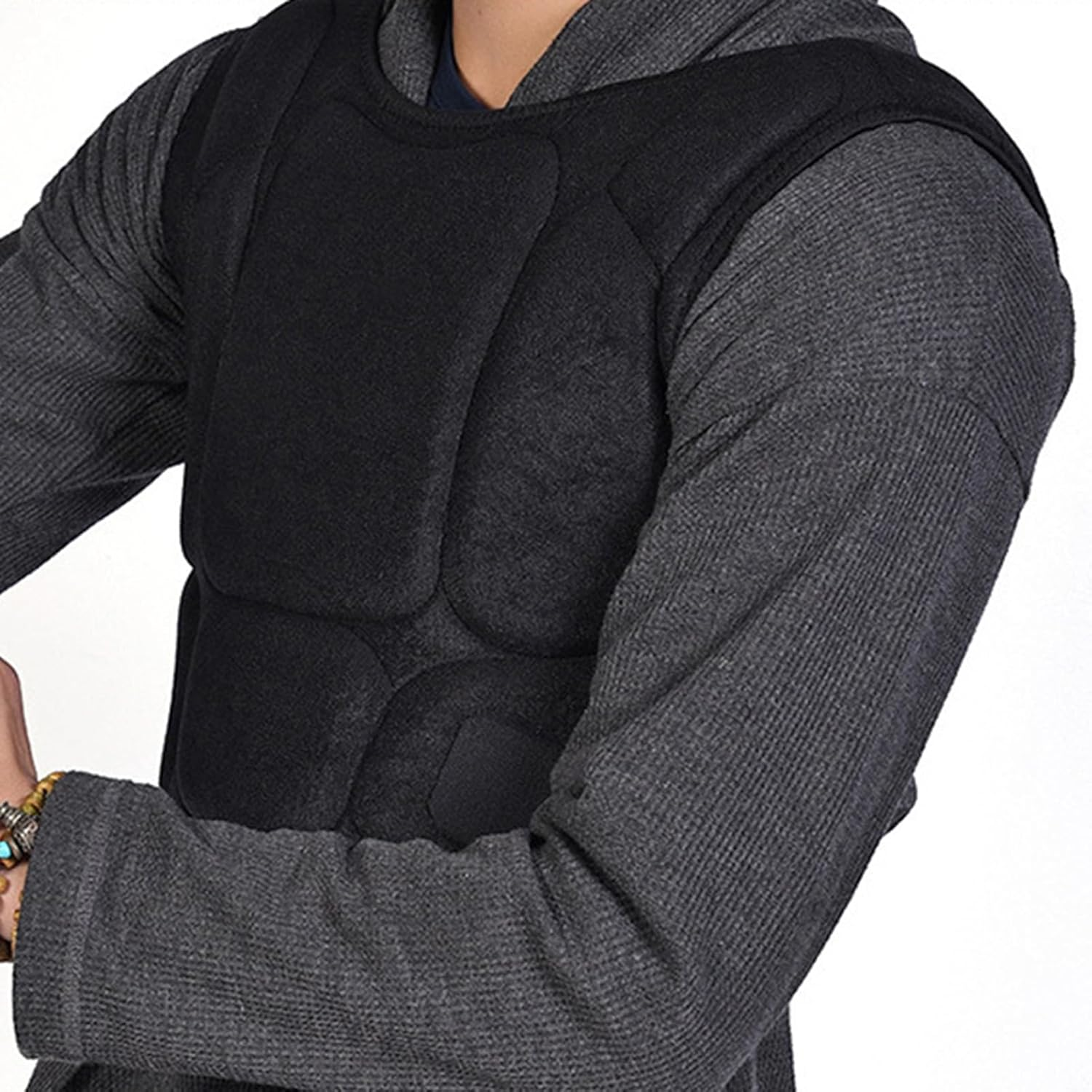 Boxing Body Shield - Kickboxing Breast Protector for Adults Kids, Comfortable Chest Guard Vest | Lightweight Chest Gear Protects during Sparring, Reliable Training Vest for Boxing Karate And image number 4