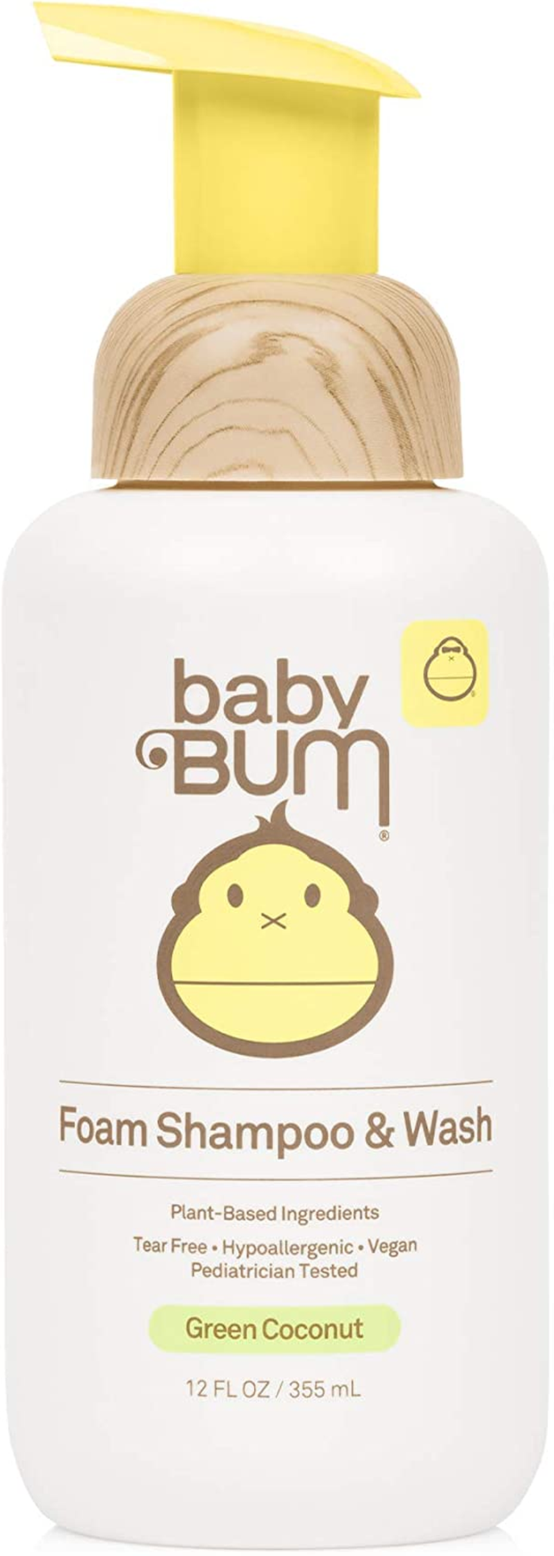 Sun Bum Baby Bum Bubble Bath - Tear Free Foaming Bath for Sensitive Skin with White Ginger - Natural Fragrance - Gluten Free & Vegan - 2 X 355Ml image number 2