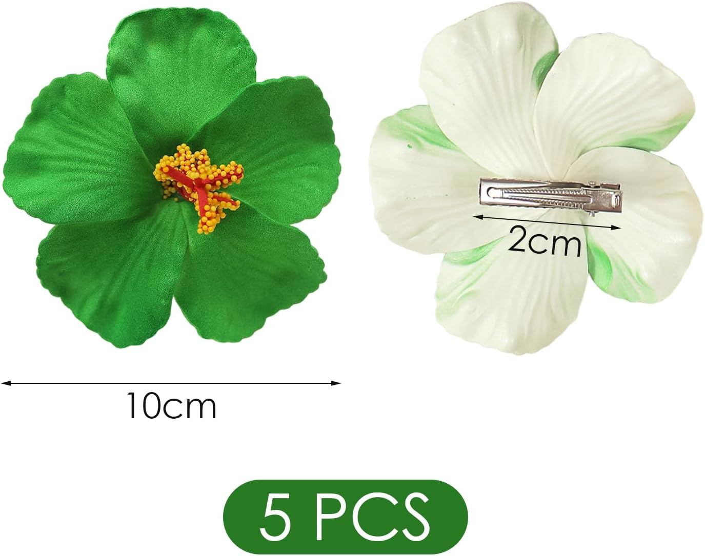 Pack of 5 Flower Hair Pins, Elee and Simple Hair Accessories, Beach Party Hair Accessories, Hairstyle Decorations, Party Clothing Accessories.