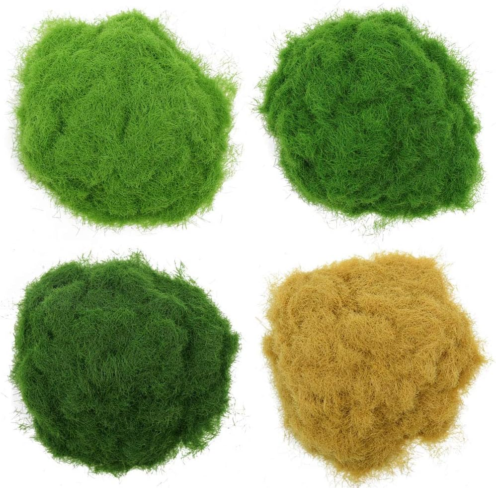 CFA6 4 X 35G Mixed 5Mm Static Grass Terrain Powder Green Grass Fairy Garden Miniatures Landscape Artificial Sand Table Model Railway Layout image number 2